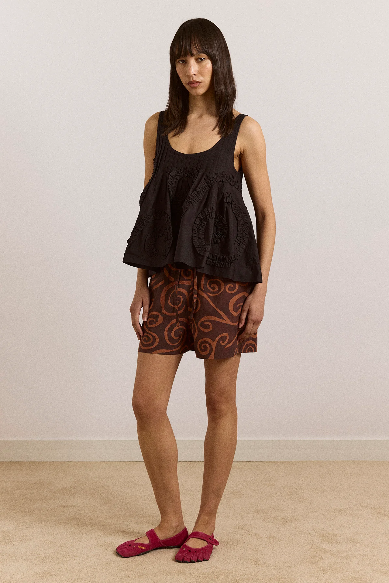 Afina Pull On Short - Swirl Print - Image 2