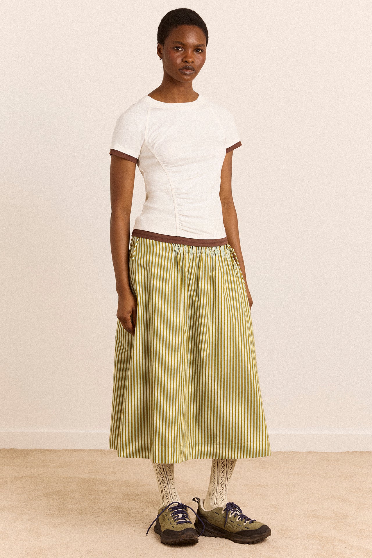 Alicia Short Sleeve Tee - White - Image 2
