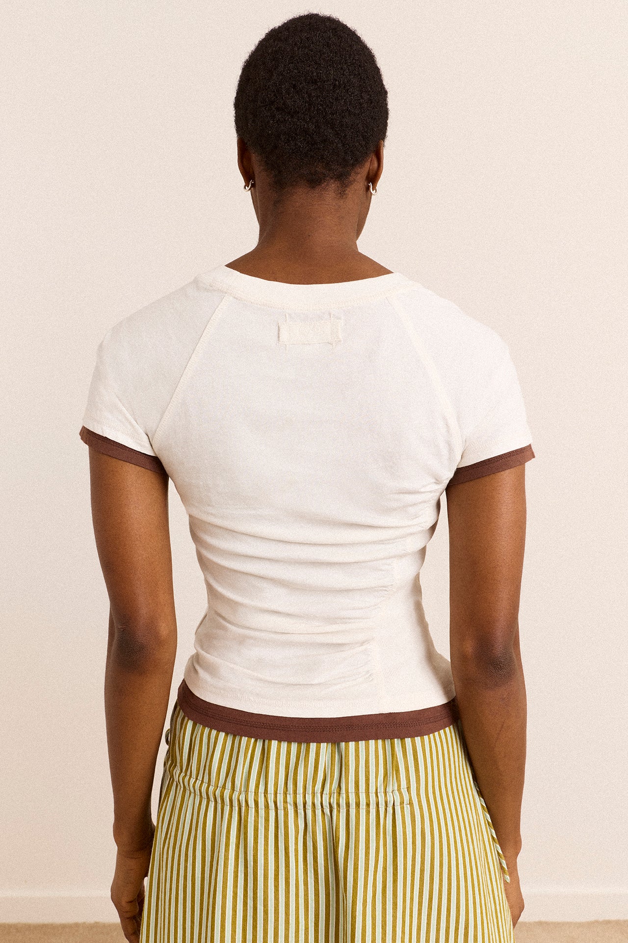 Alicia Short Sleeve Tee - White - Image 5