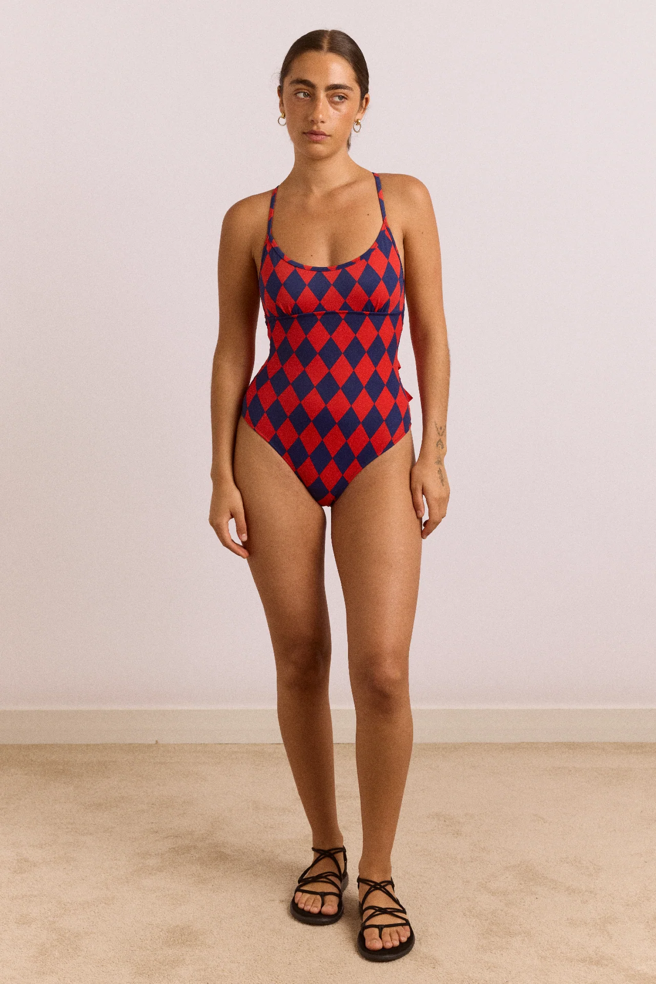 Alora Frill Swimsuit - Harlequin Print - Image 3