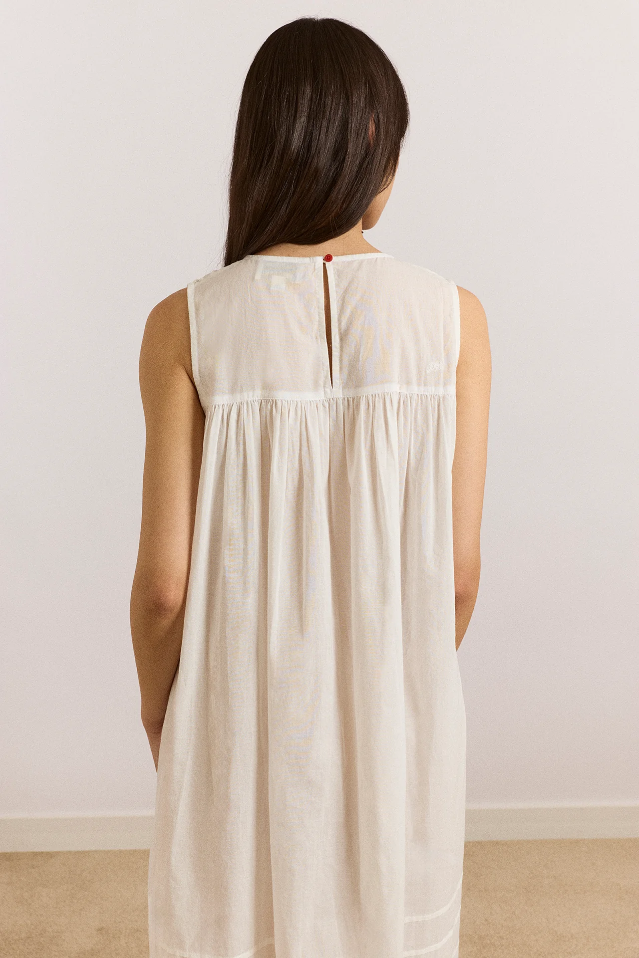 Ambrose Midi Night Dress - White - Image 4