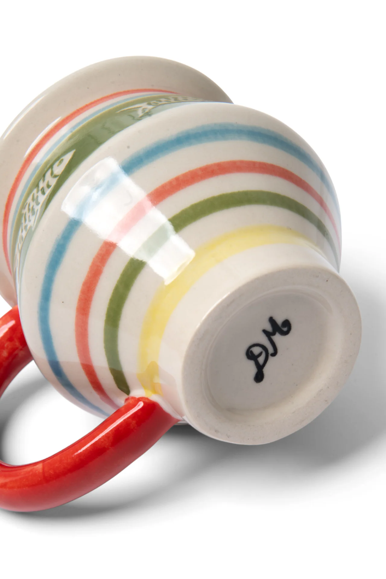 Hand Painted Angular Mug - Fish Stripes - Image 9
