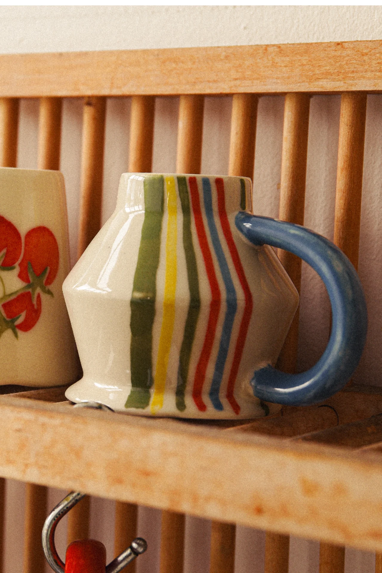Hand Painted Angular Mug - Striped - Image 4