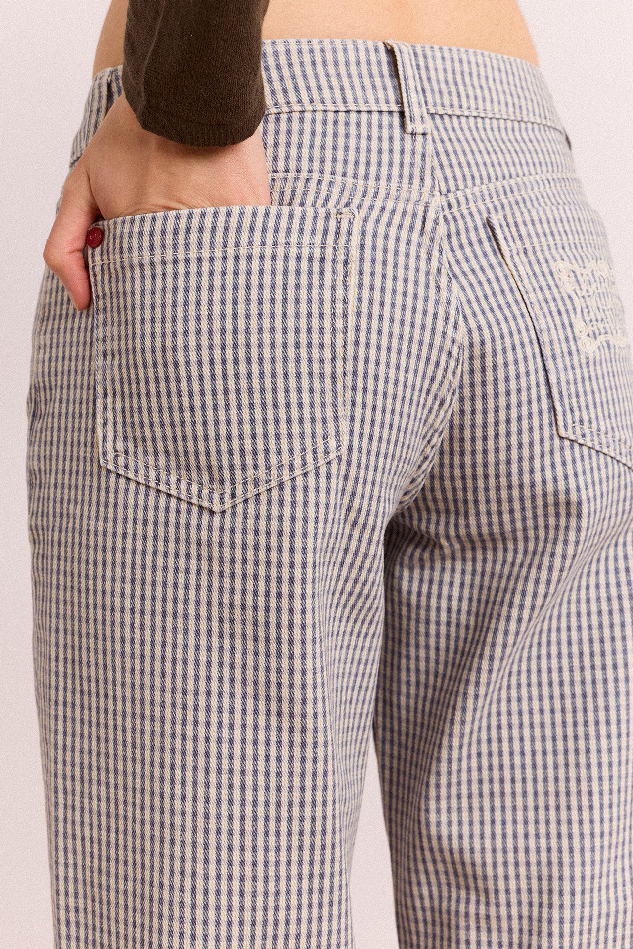 Anya Capri Jeans - Micro Check - Image 8