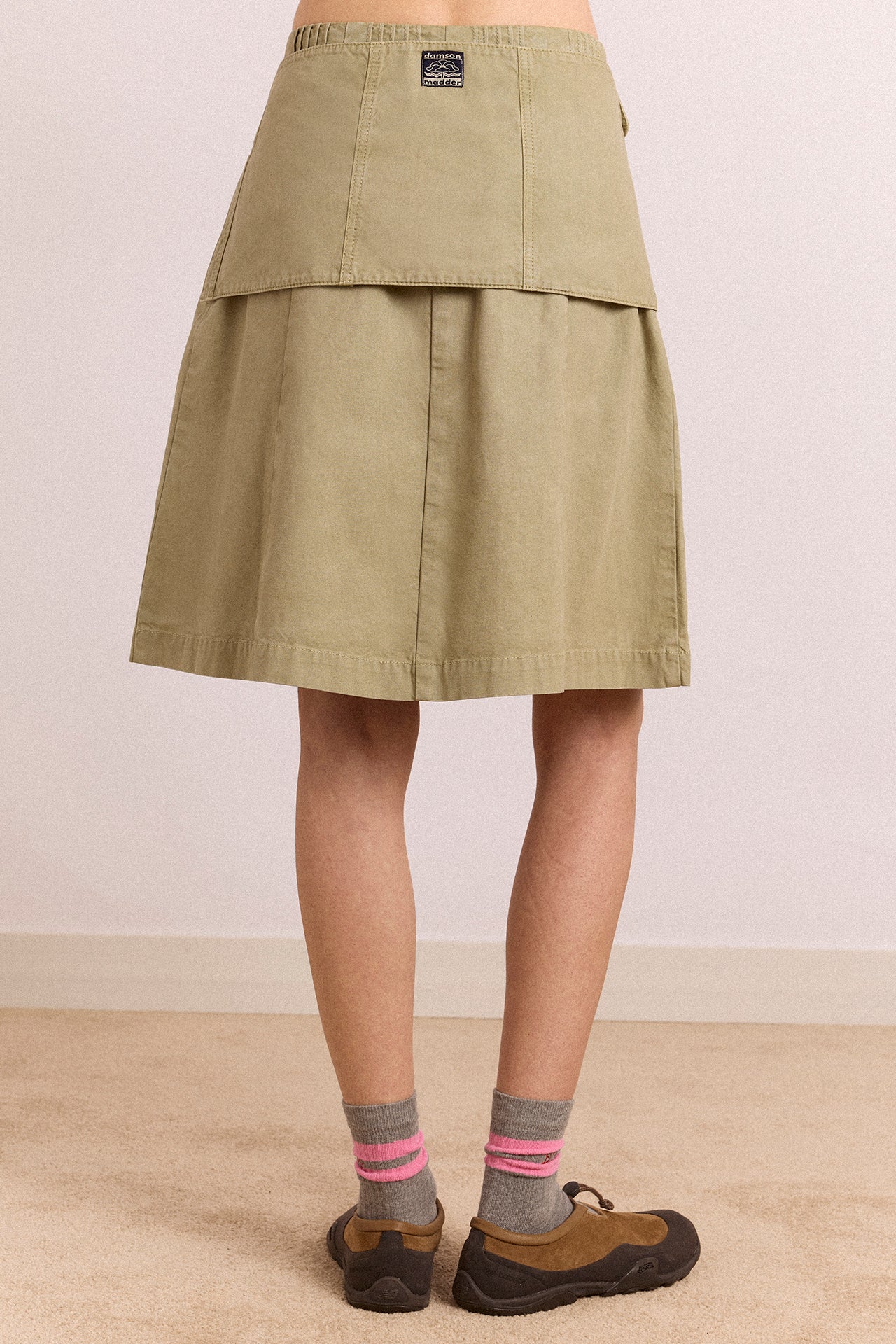 Arabella Skirt With Removable Belt- Sage Grey - Image 5