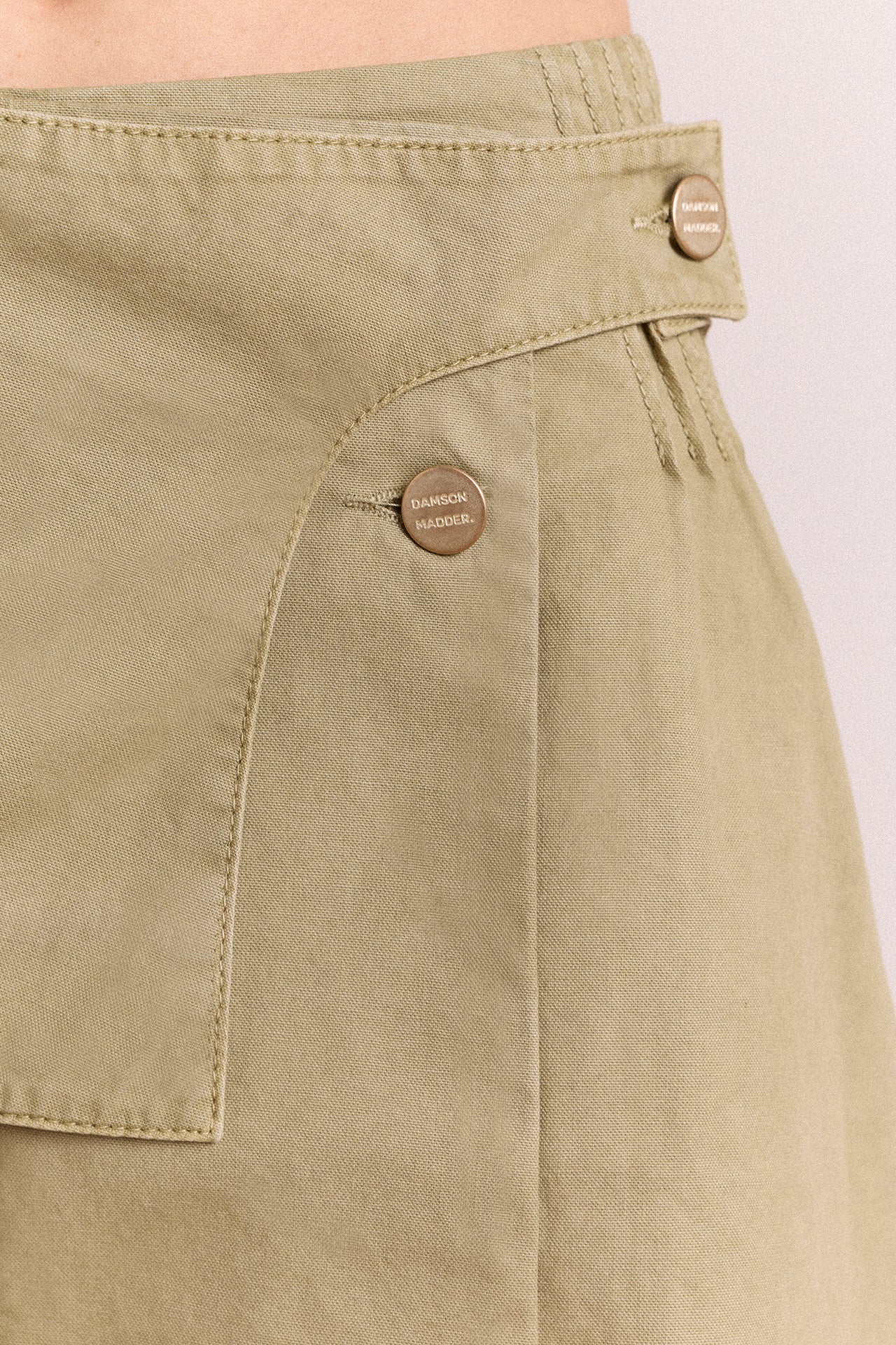 Arabella Skirt With Removable Belt- Sage Grey - Image 6