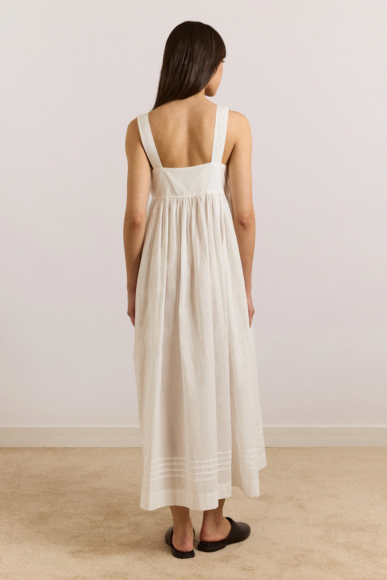 Aspen Midi Night Dress - White - Image 4