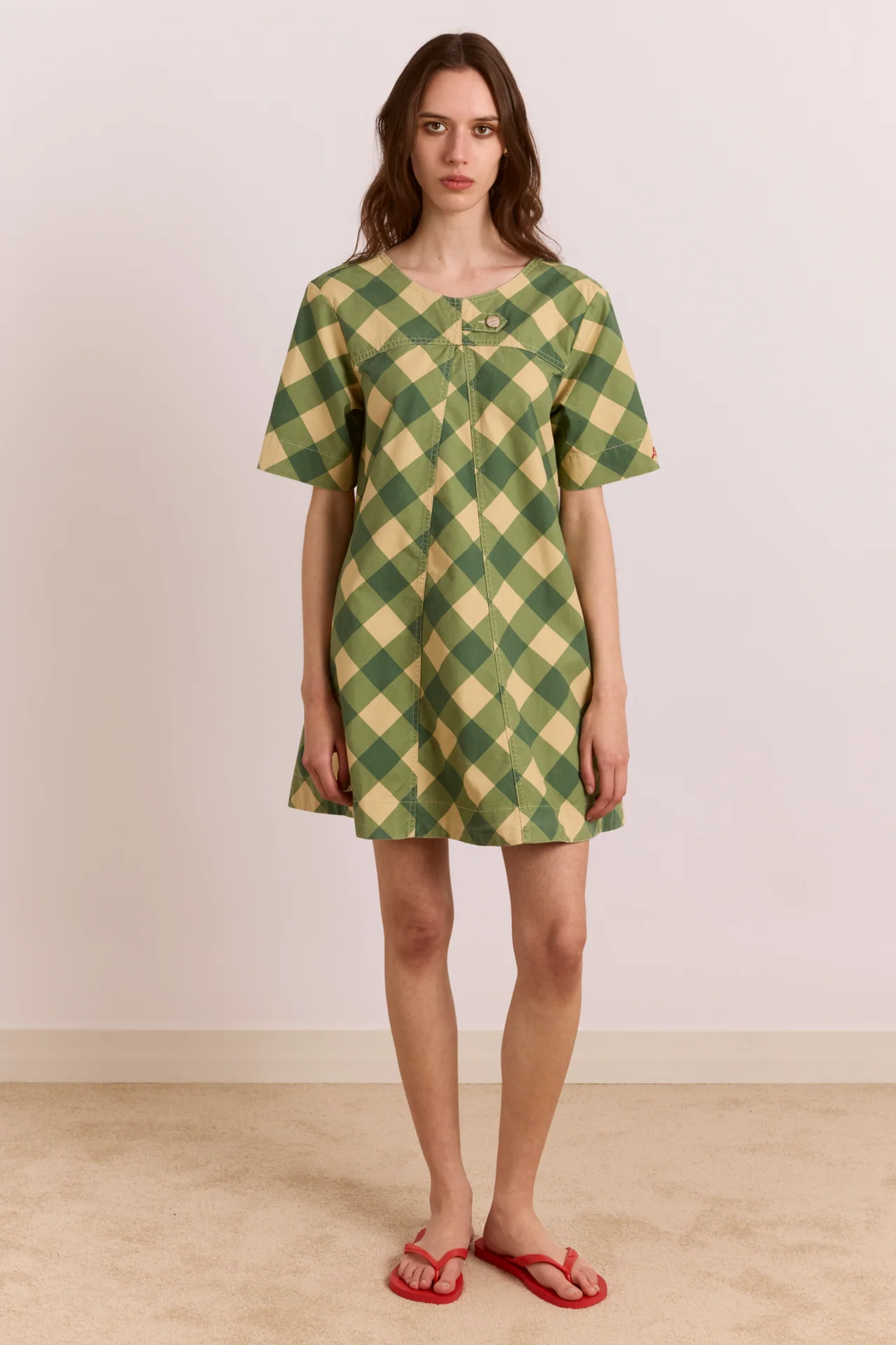 Reversible Bridget Mini Dress - Gingham