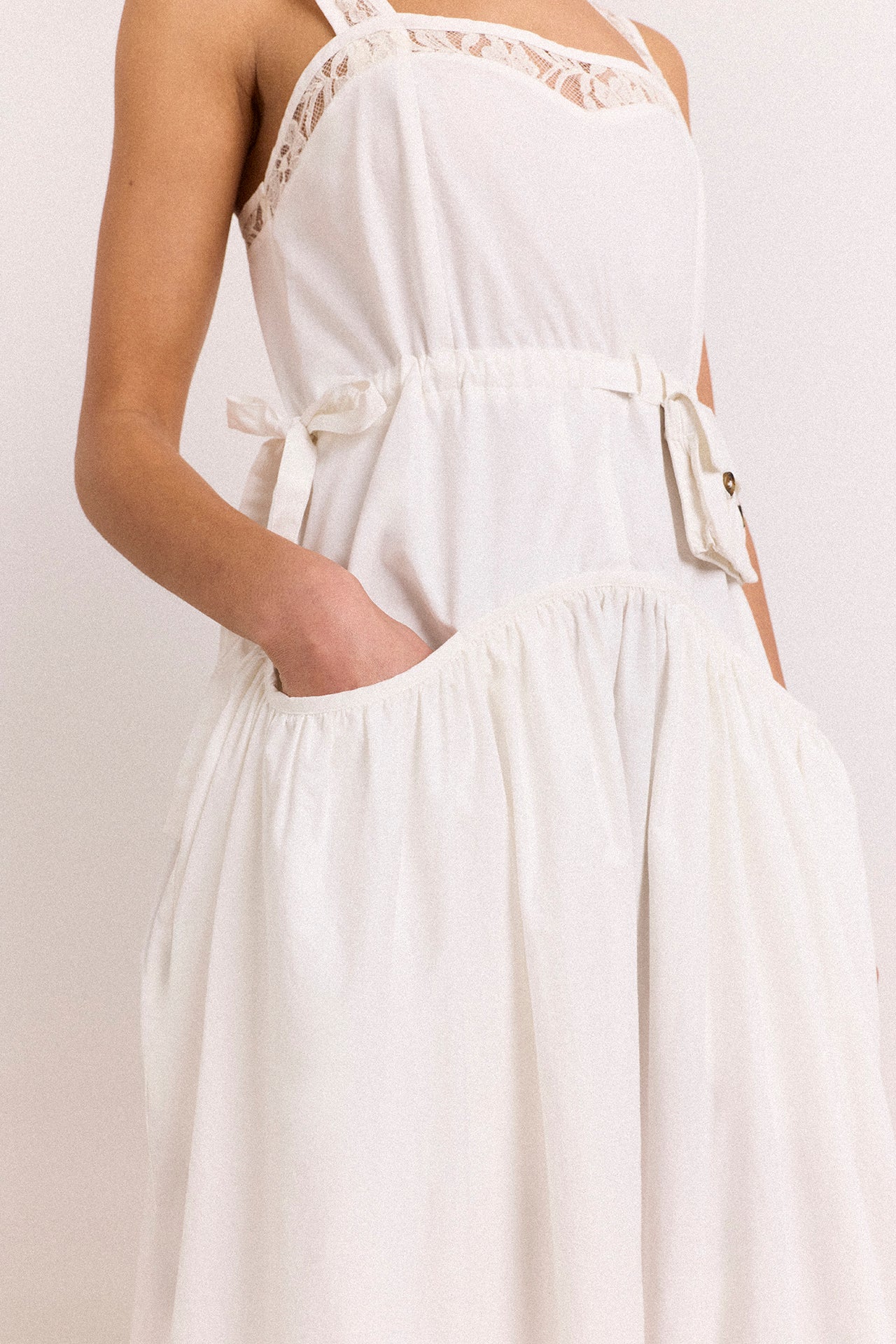 Campbell Midi Dress - White - Image 13