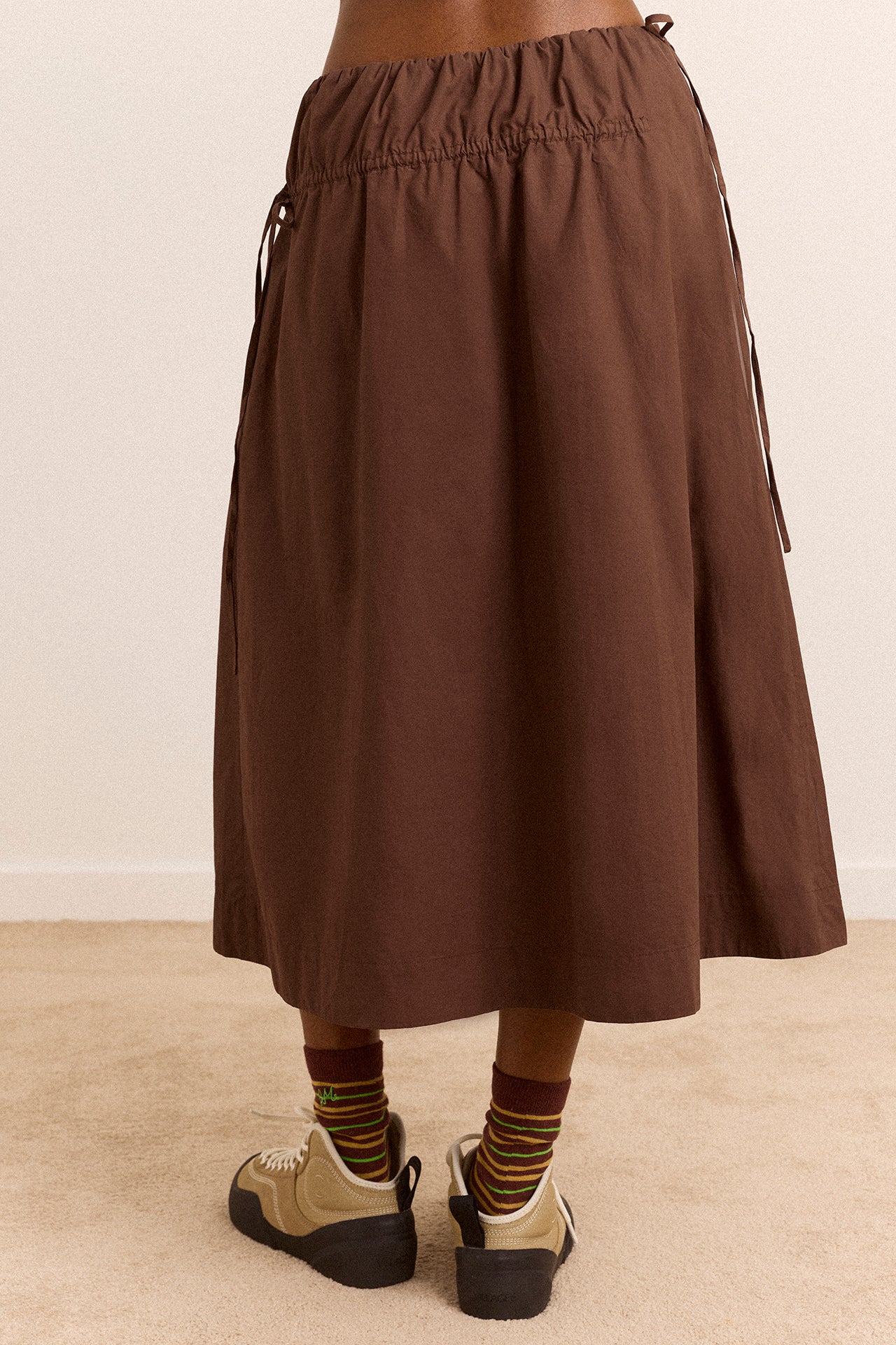 Caspia Midi Skirt - Choc - Image 7