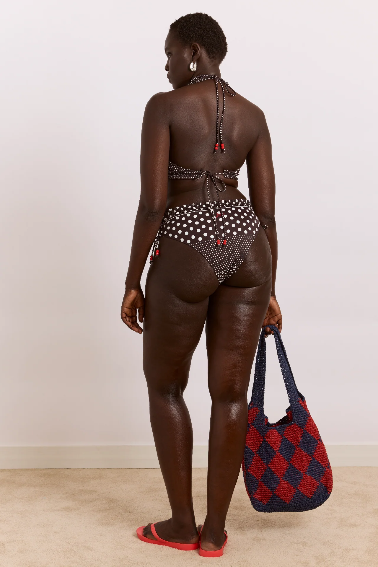 Cove Bikini Bottom - Spot Stripe Print - Image 8