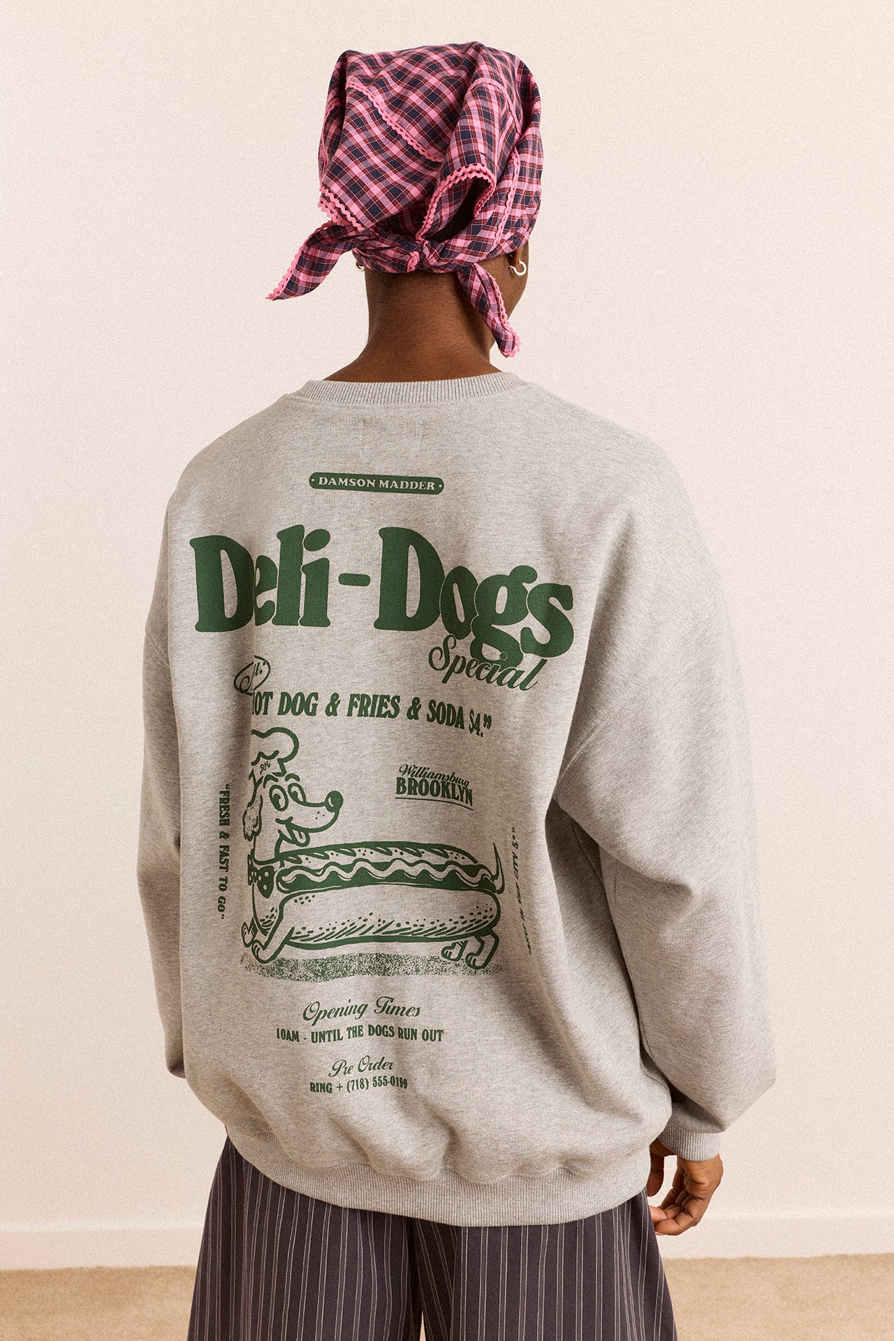 Deli Dog Sweatshirt - Grey Marl - Image 2