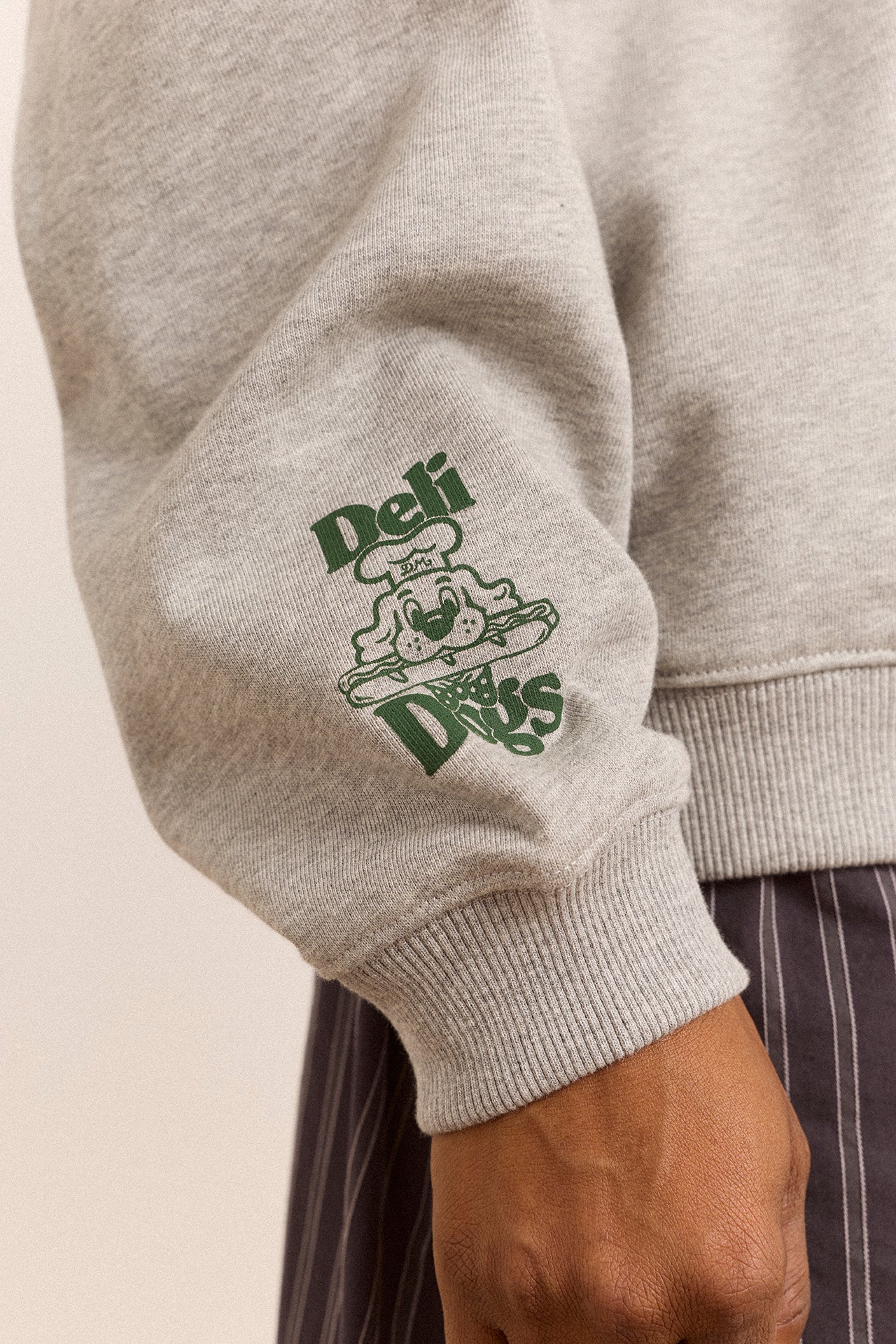 Deli Dog Sweatshirt - Grey Marl - Image 4
