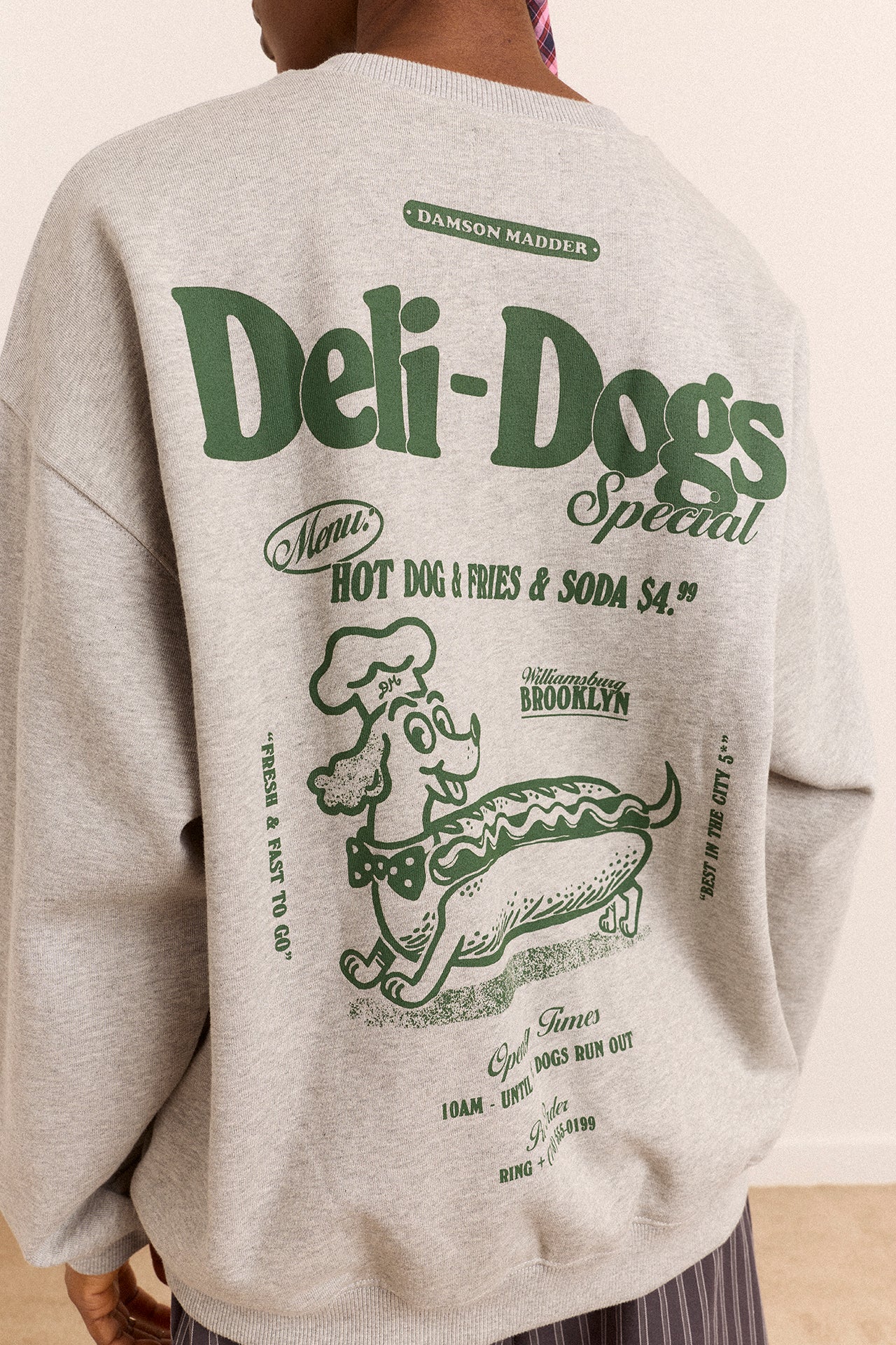 Deli Dog Sweatshirt - Grey Marl - Image 7