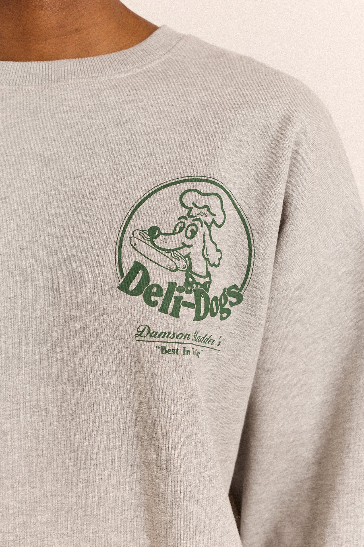 Deli Dog Sweatshirt - Grey Marl - Image 8
