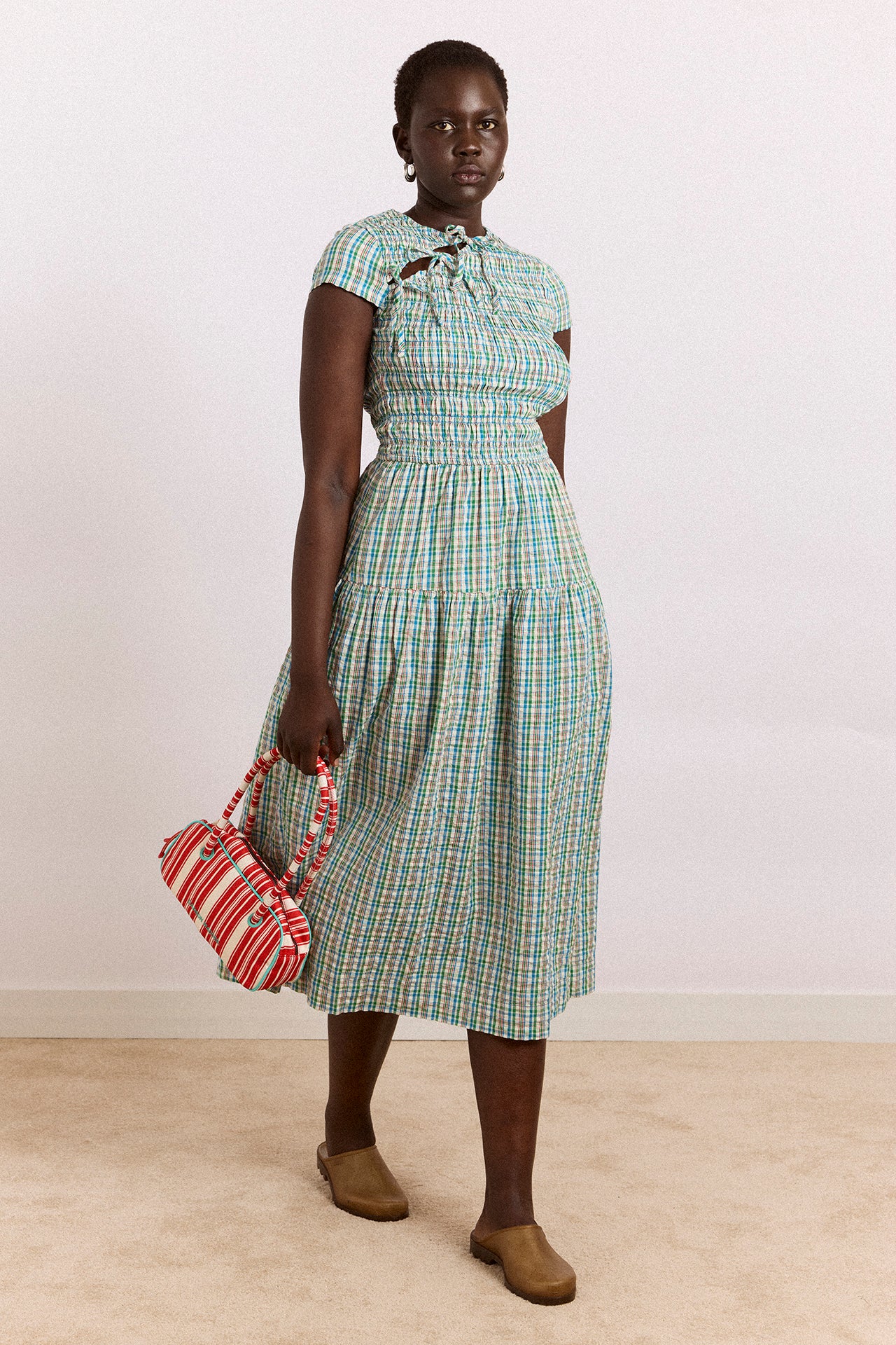 Ebba Midi Dress - Picnic Blue Check - Image 4
