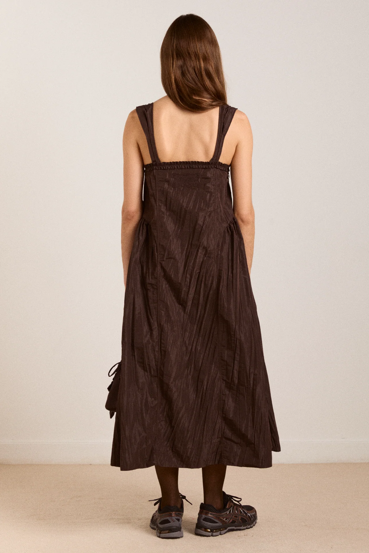 Elina Midi Dress - Choc Taffeta - Image 5