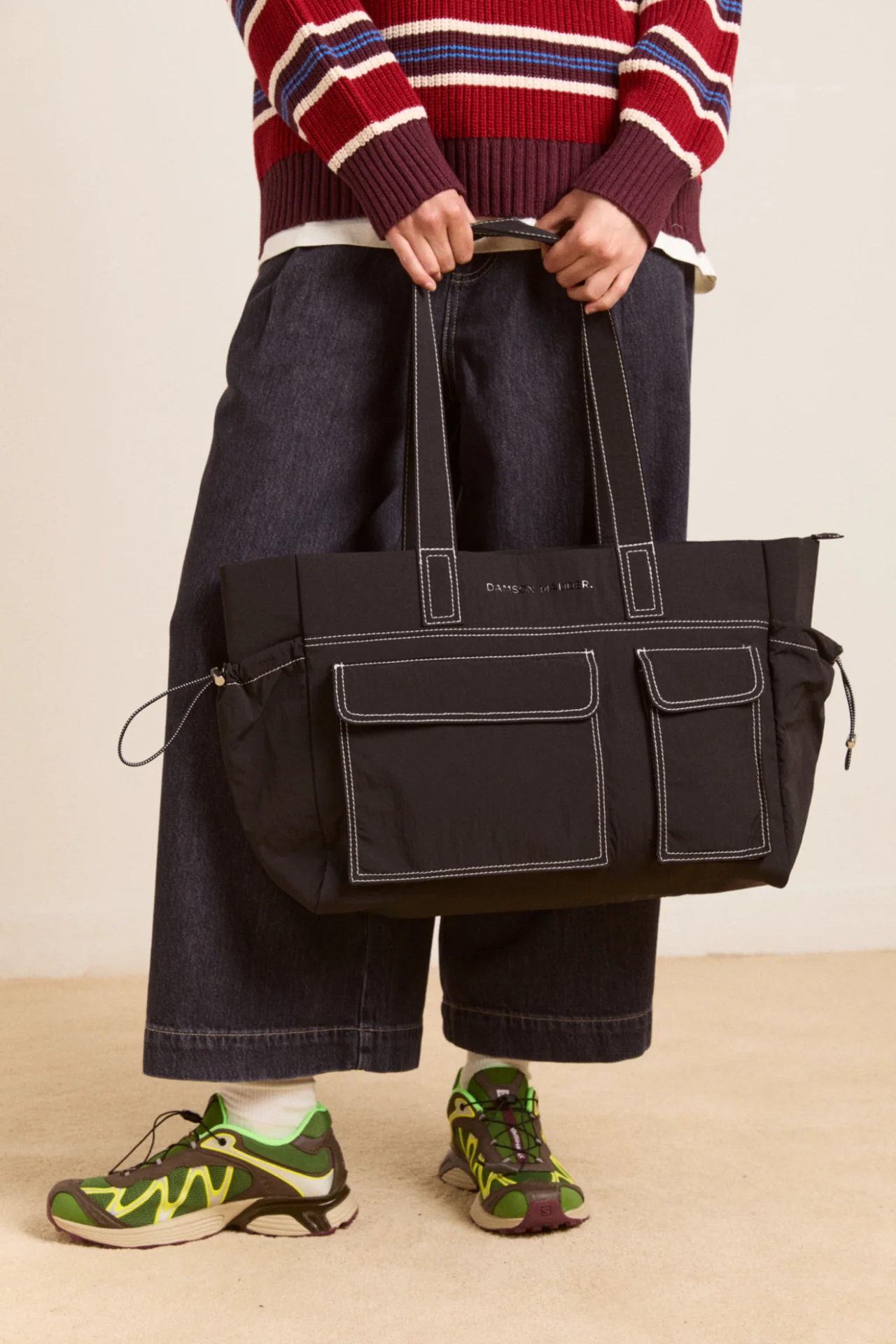 eliza techy tote bag - black