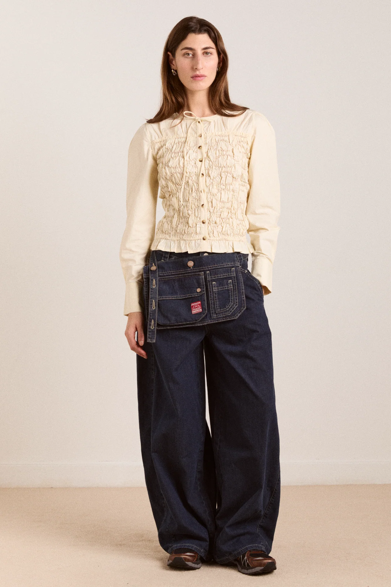 Elliana Smocked Cardi - Butter - Image 4