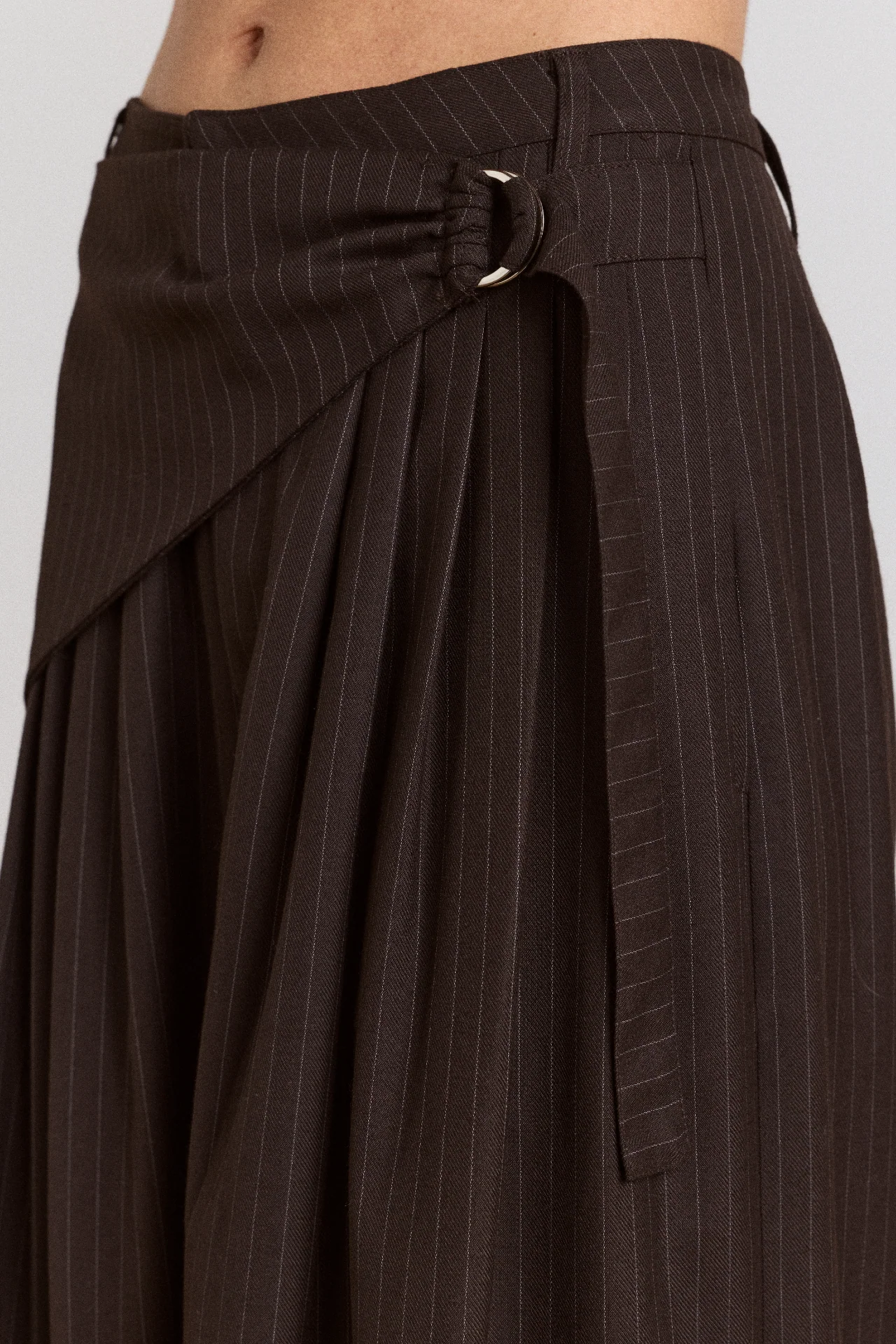 Fabia Trouser - Choc Pinstripe - Image 8