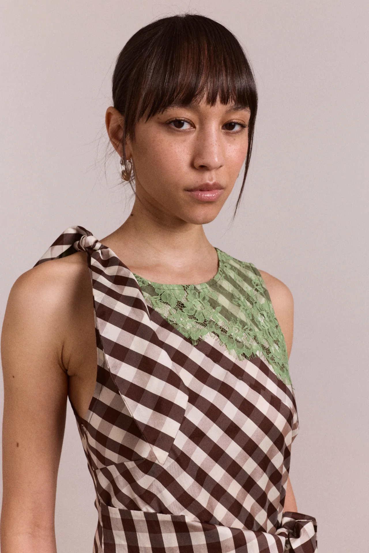 Gisele Midi Dress - Choc Check - Image 6