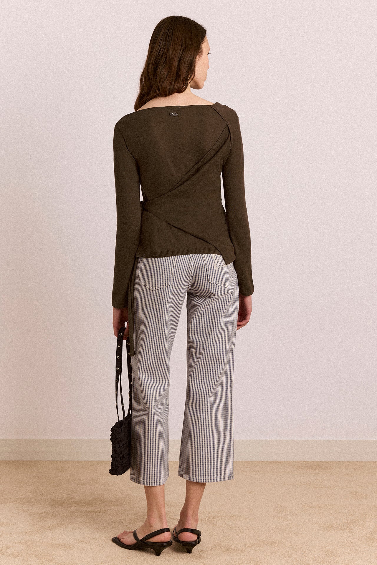 Hannie Wrap Tie Knitted Top - Olive - Image 8