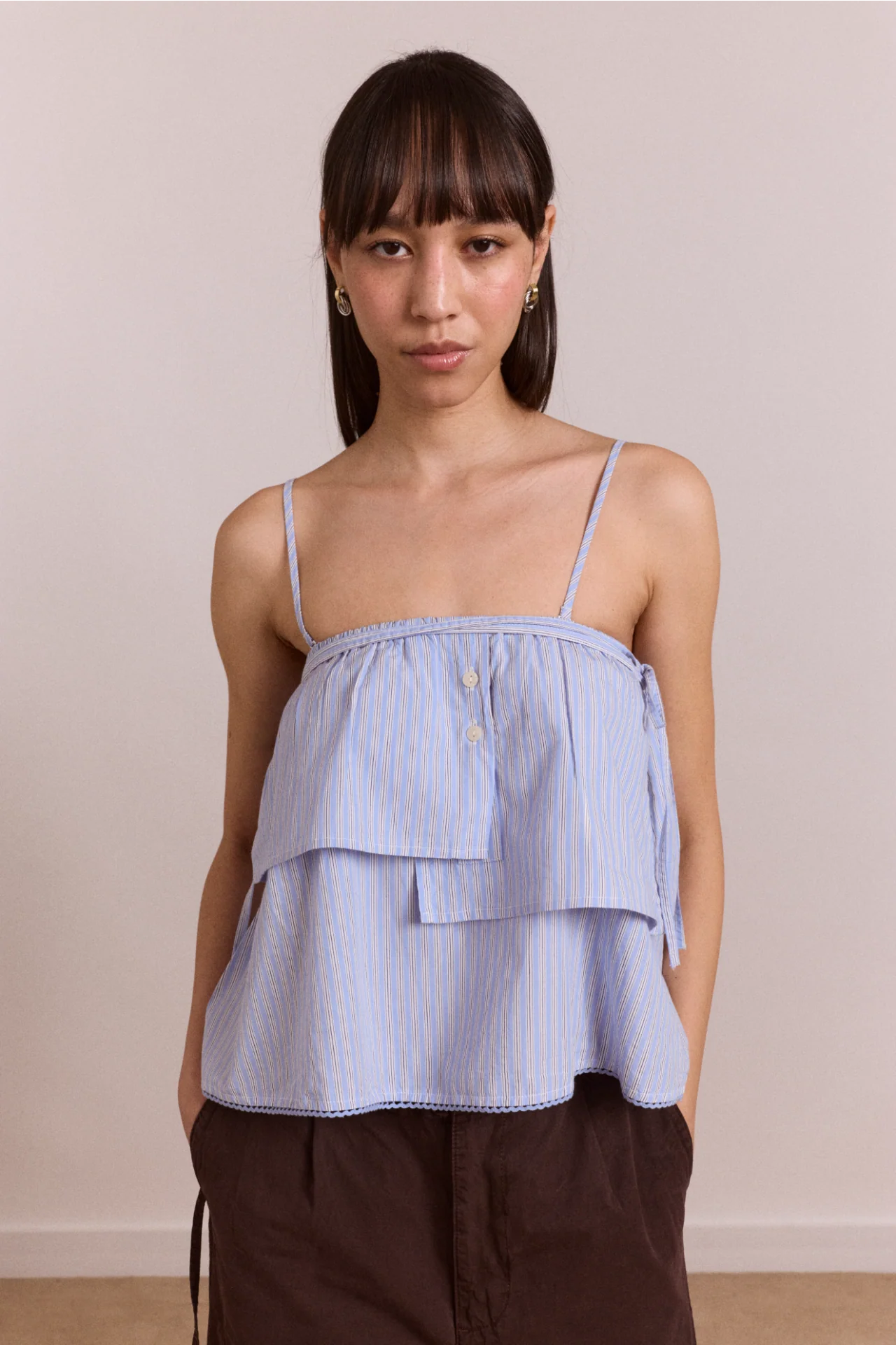 Inka Mini Skirt / Top - Blue Stripe - Image 2
