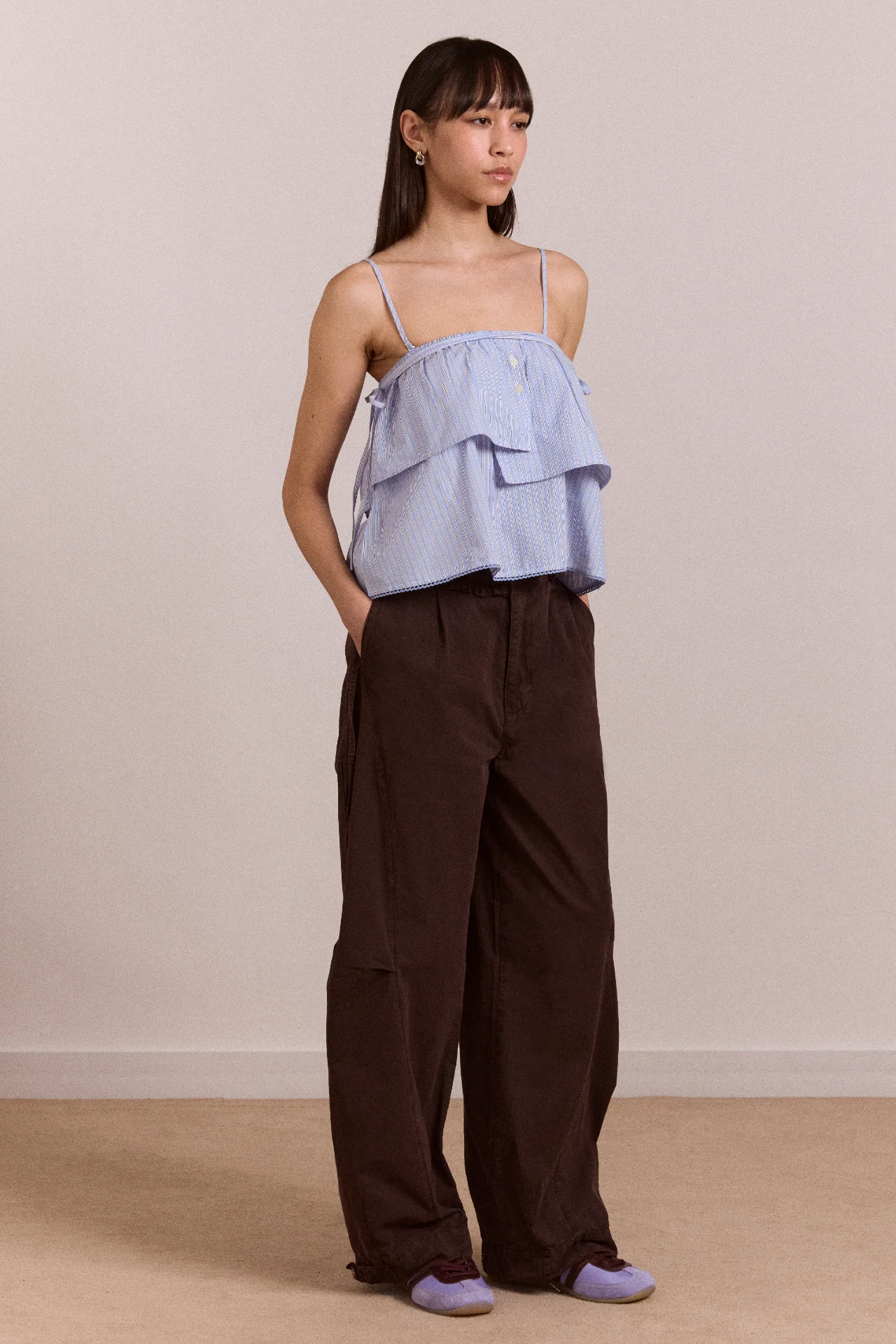 Inka Mini Skirt / Top - Blue Stripe - Image 4