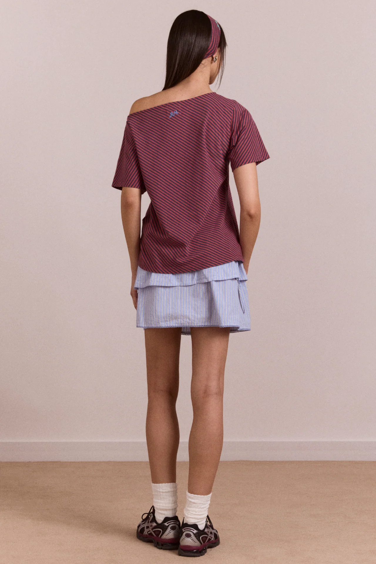 Inka Mini Skirt / Top - Blue Stripe - Image 6