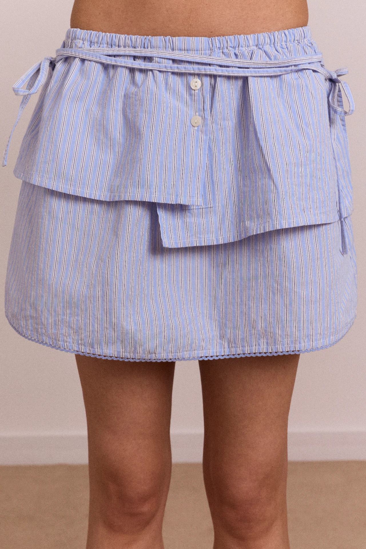 Inka Mini Skirt / Top - Blue Stripe - Image 9