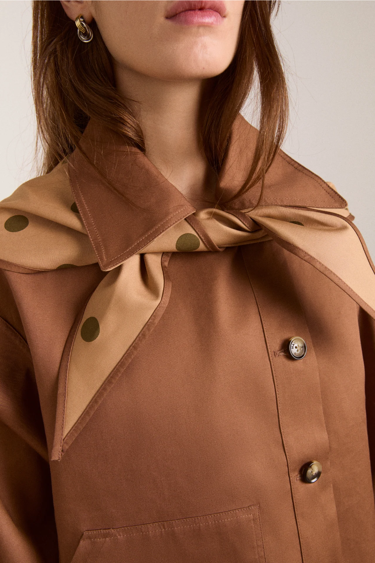 Reversible Jerry Crop Trench Coat - Camel Spot - Image 8