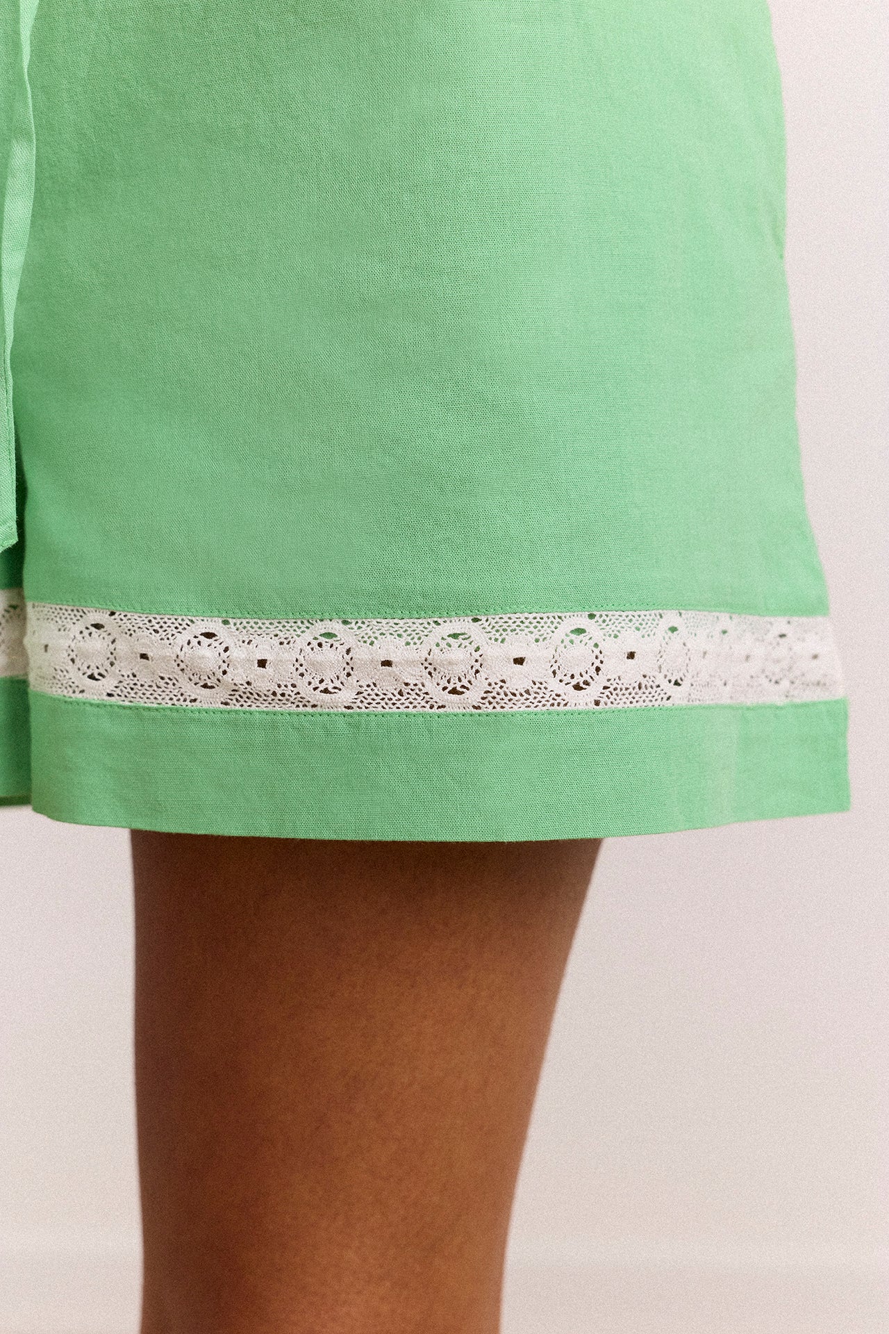 Jovie Lace Insert Shorts - Mint - Image 8