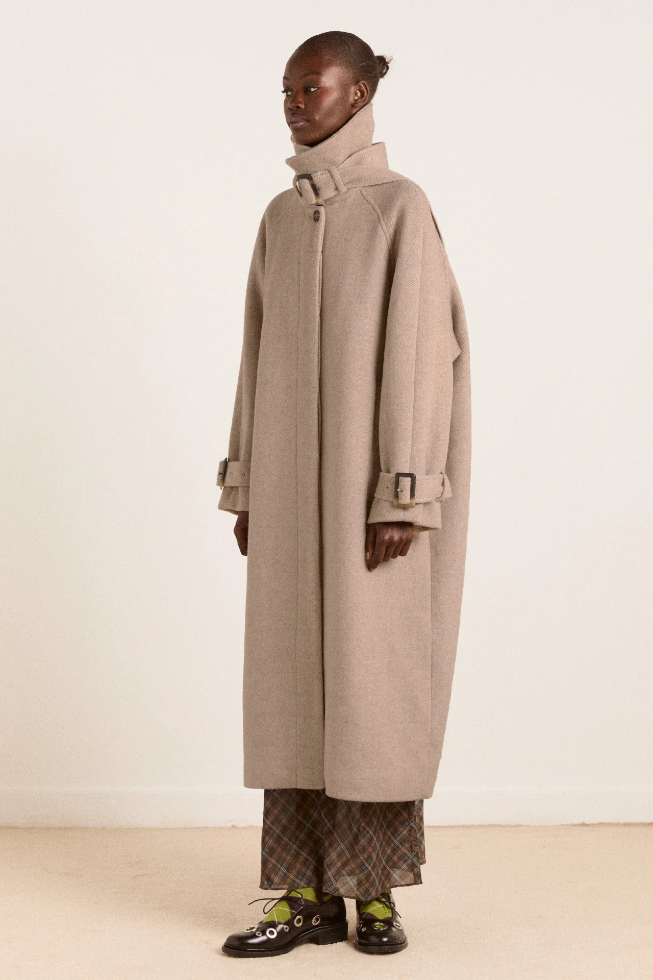 Jude Wool Coat - Oat - Image 2