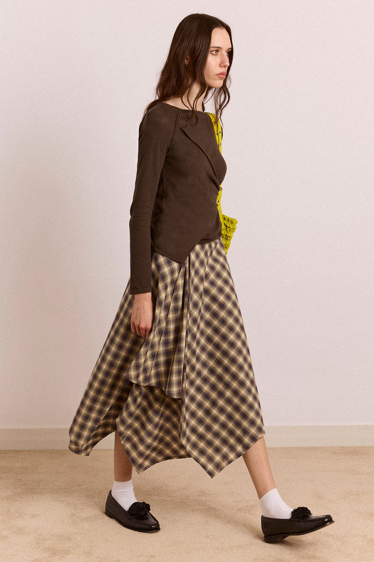 Katana Hanky Midi Skirt - Cardamon Check - Image 2