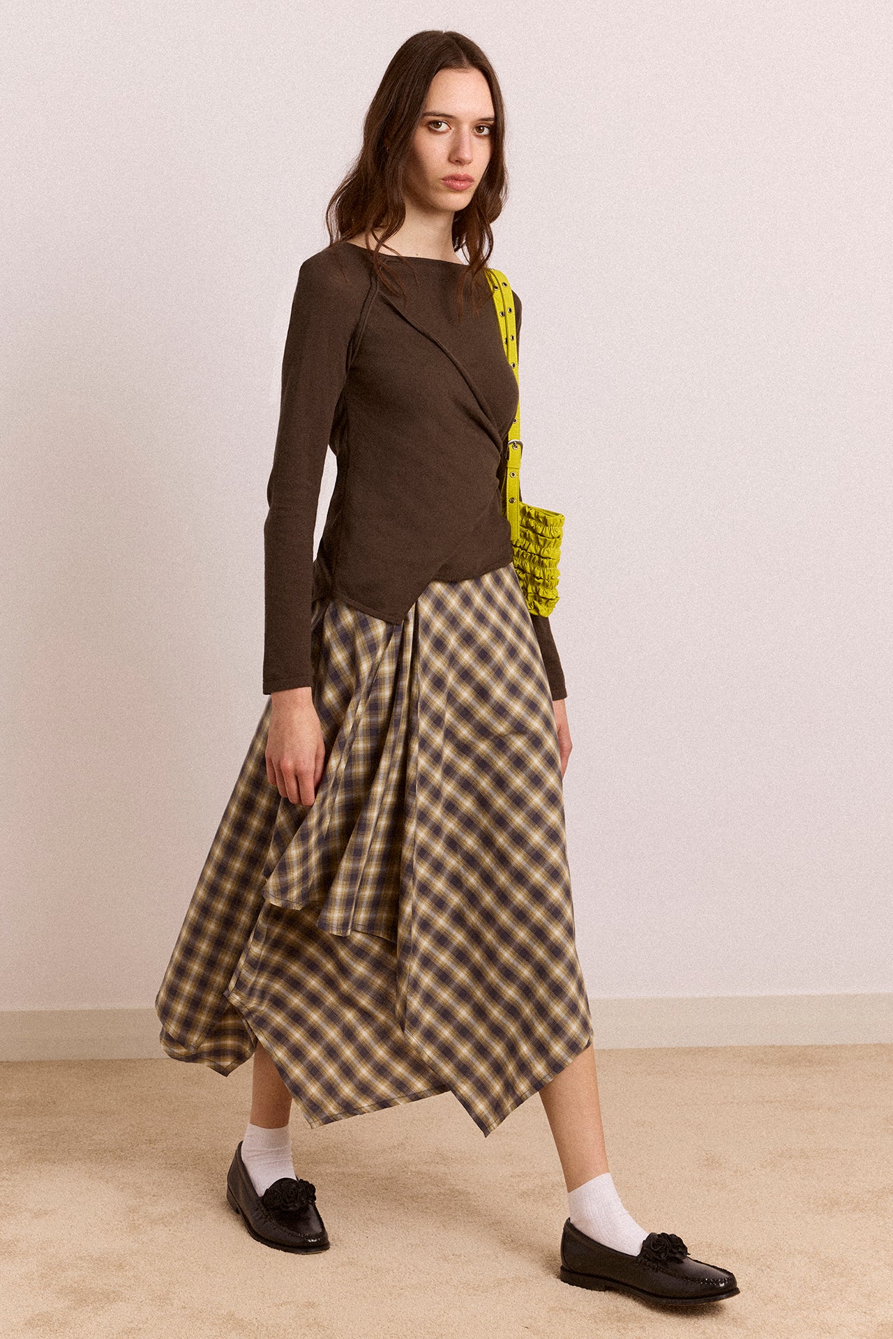 Katana Hanky Midi Skirt - Cardamon Check - Image 4