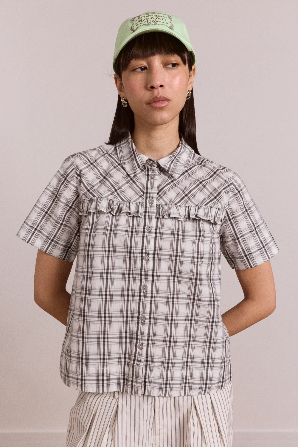 Kirby Shirt - Greyscale Check - Image 4