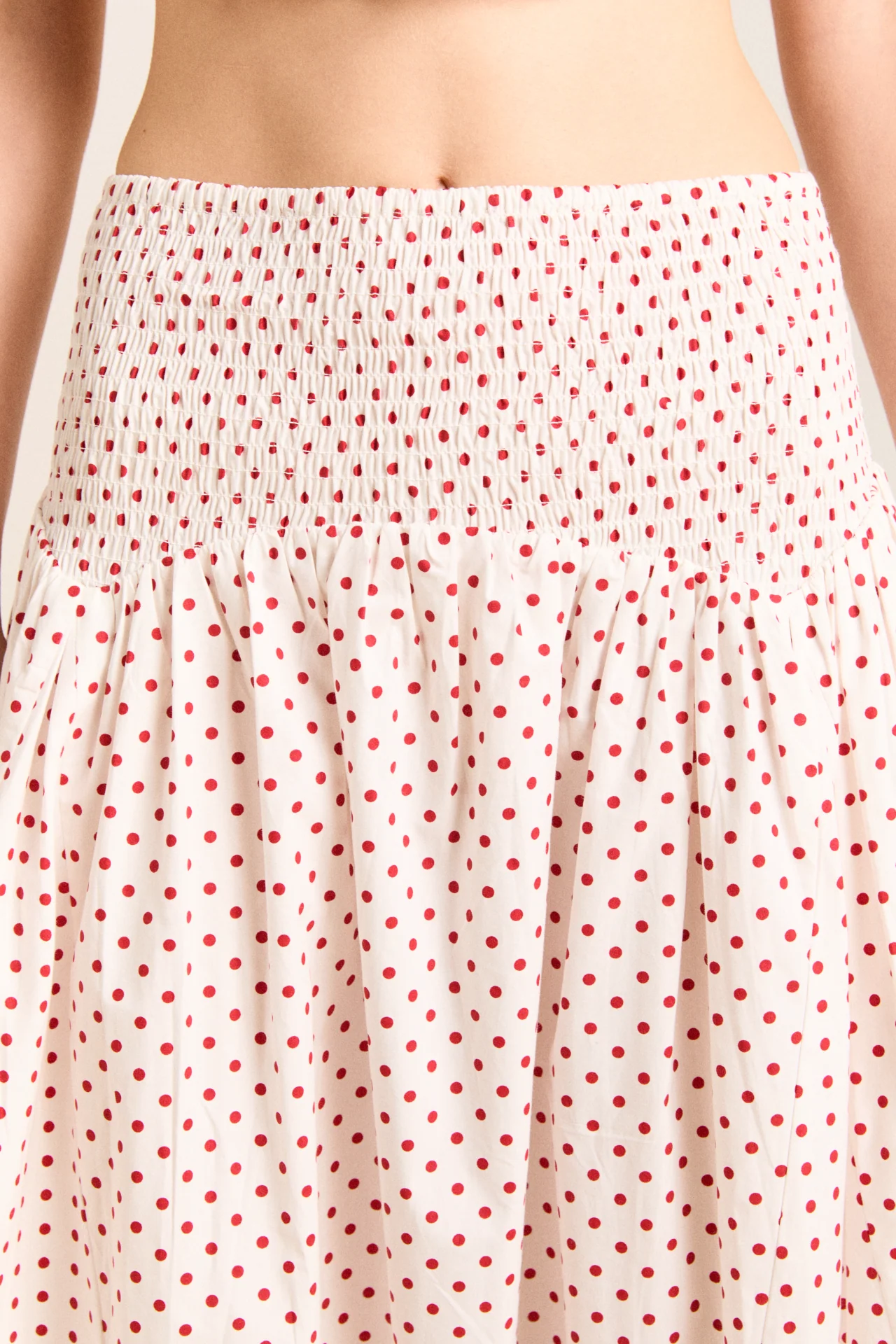 Layla Skirt - Off White And Red Spot - Image 8