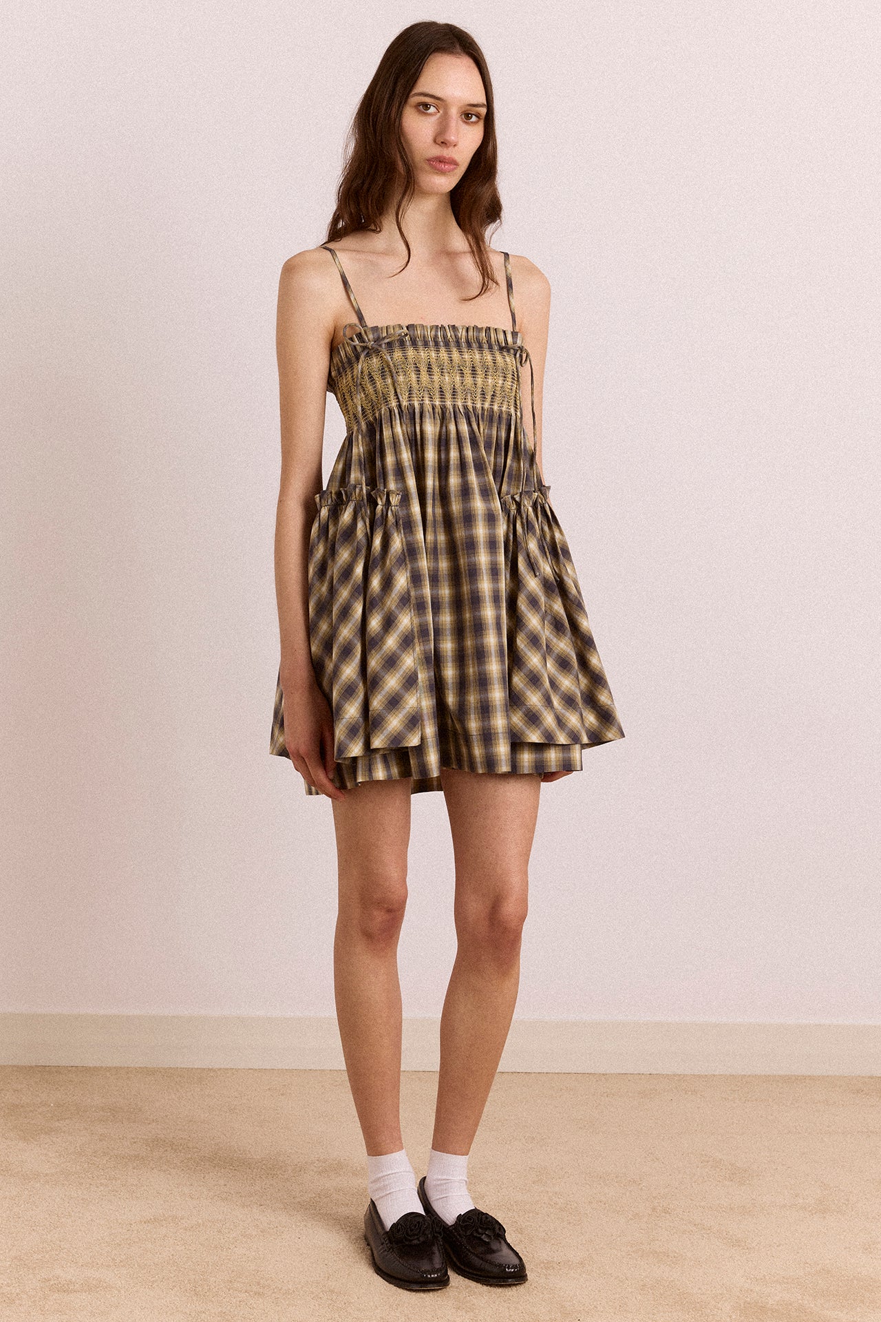 Pre-Order Lilo Mini Dress - Cardamon Check