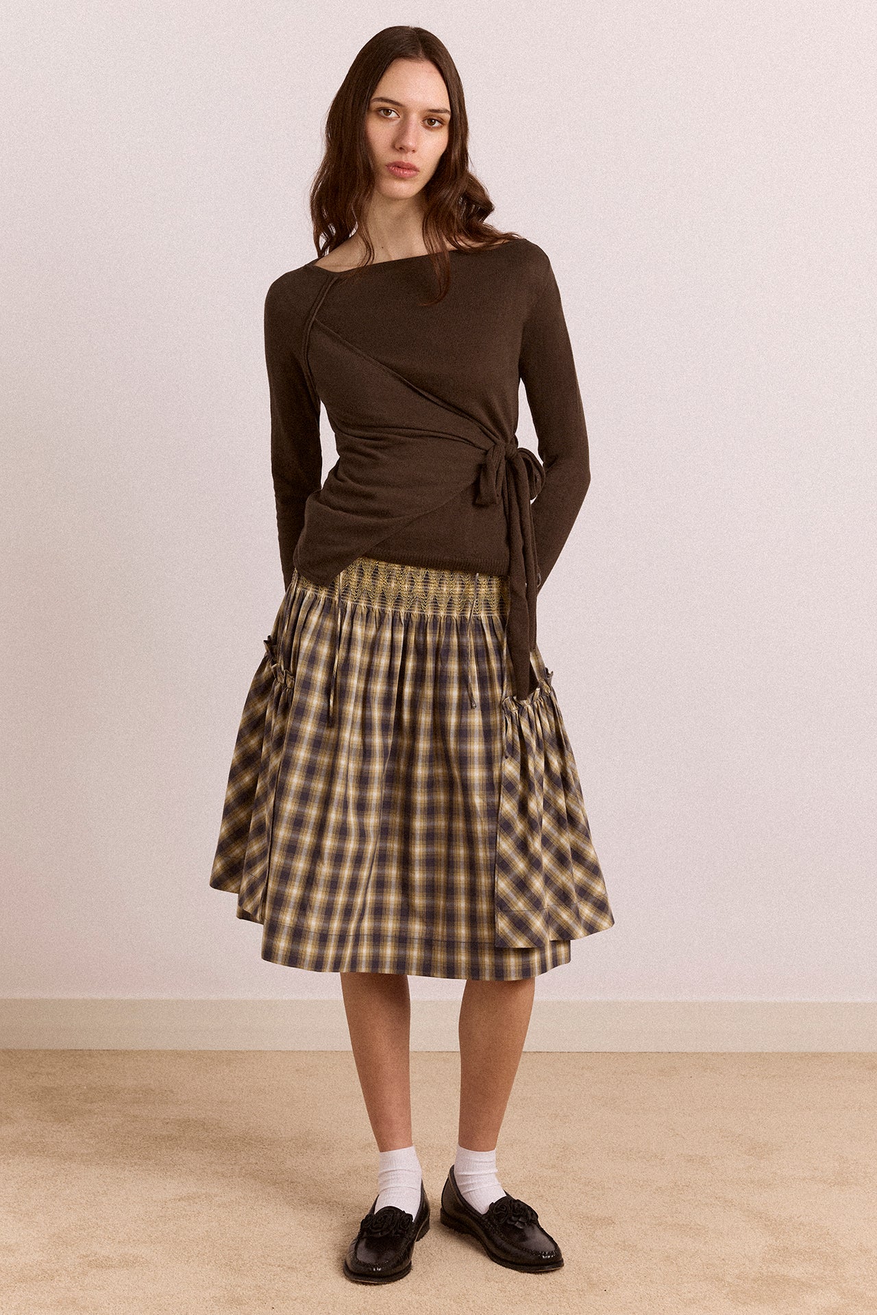 Pre-Order Lilo Mini Dress - Cardamon Check - Image 3