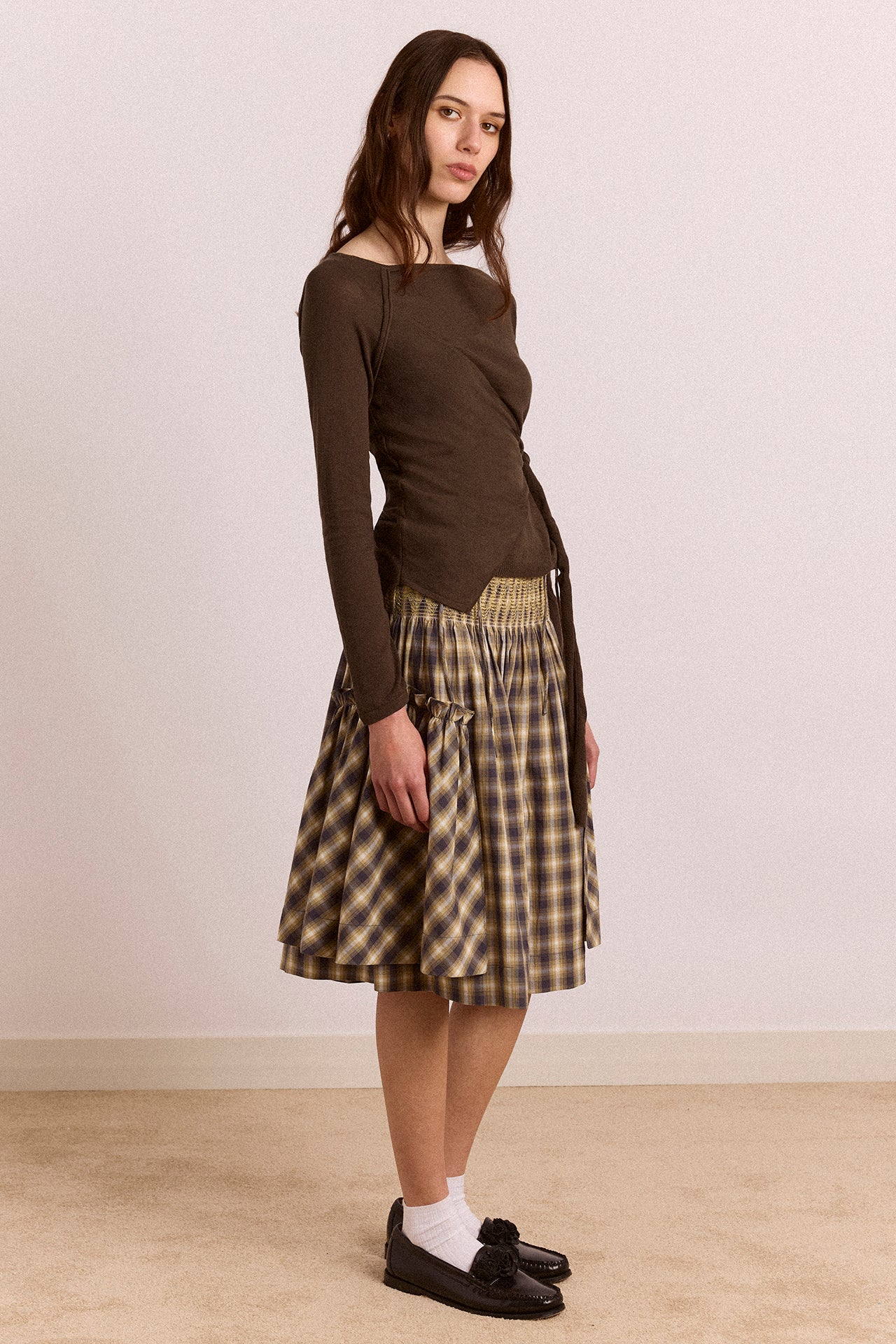 Pre-Order Lilo Mini Dress - Cardamon Check - Image 5