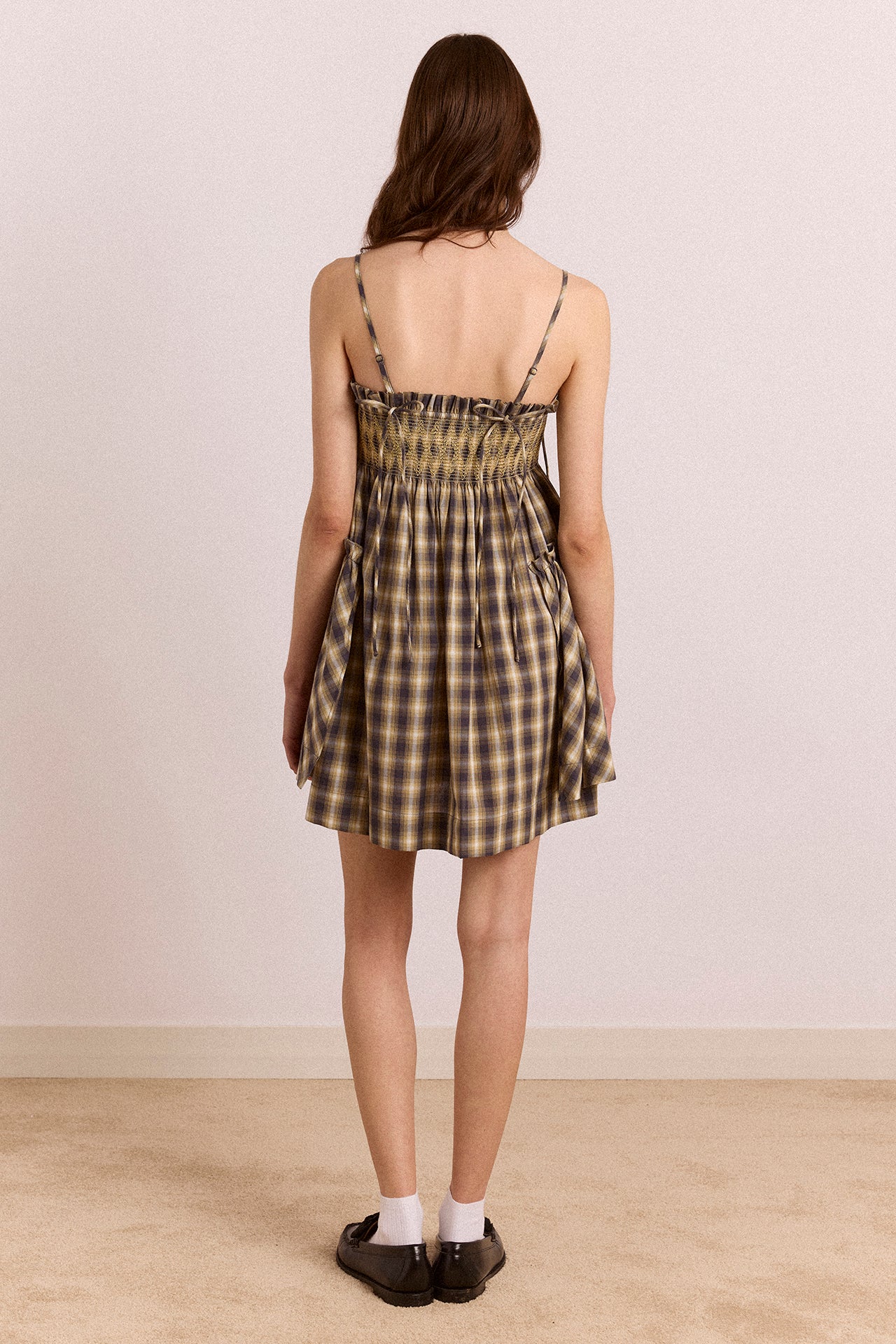 Pre-Order Lilo Mini Dress - Cardamon Check - Image 7
