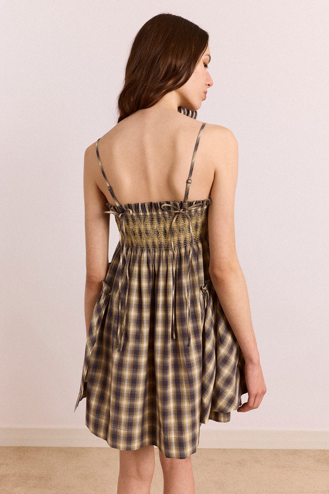 Pre-Order Lilo Mini Dress - Cardamon Check - Image 8