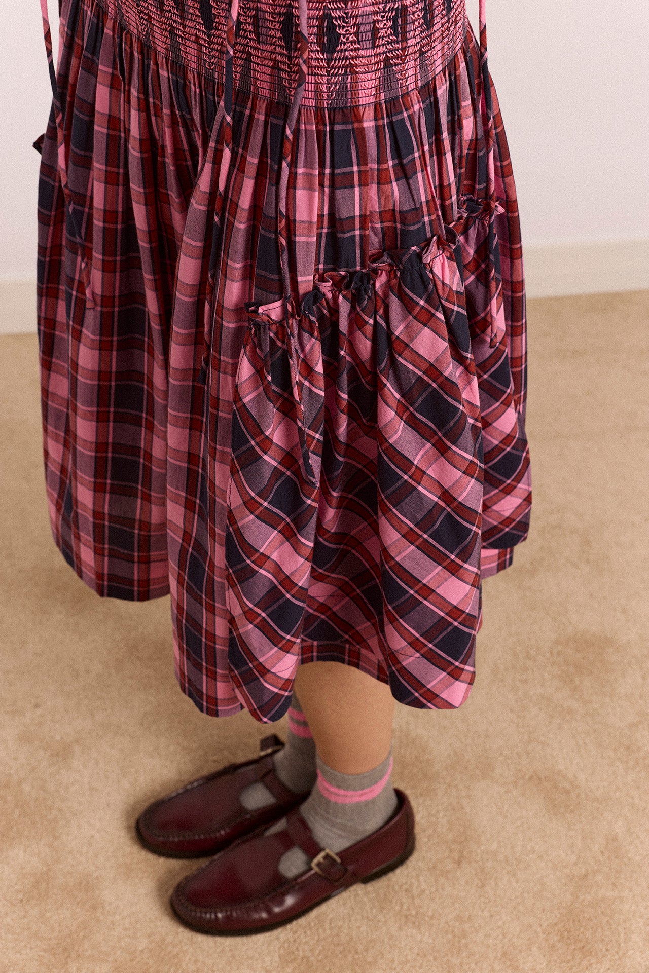 Lilo Mini Dress - Magenta Check - Image 14
