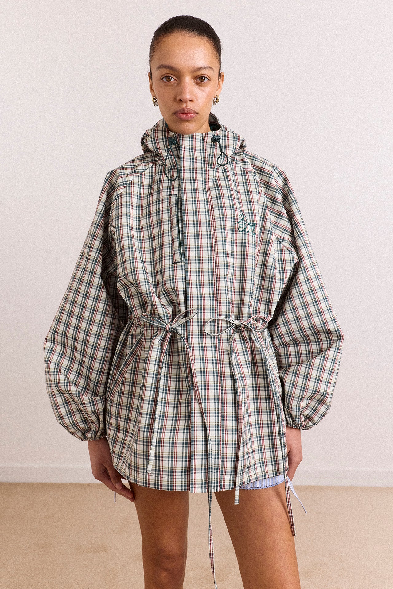 Liu Raincoat - Elderberry Check - Image 2