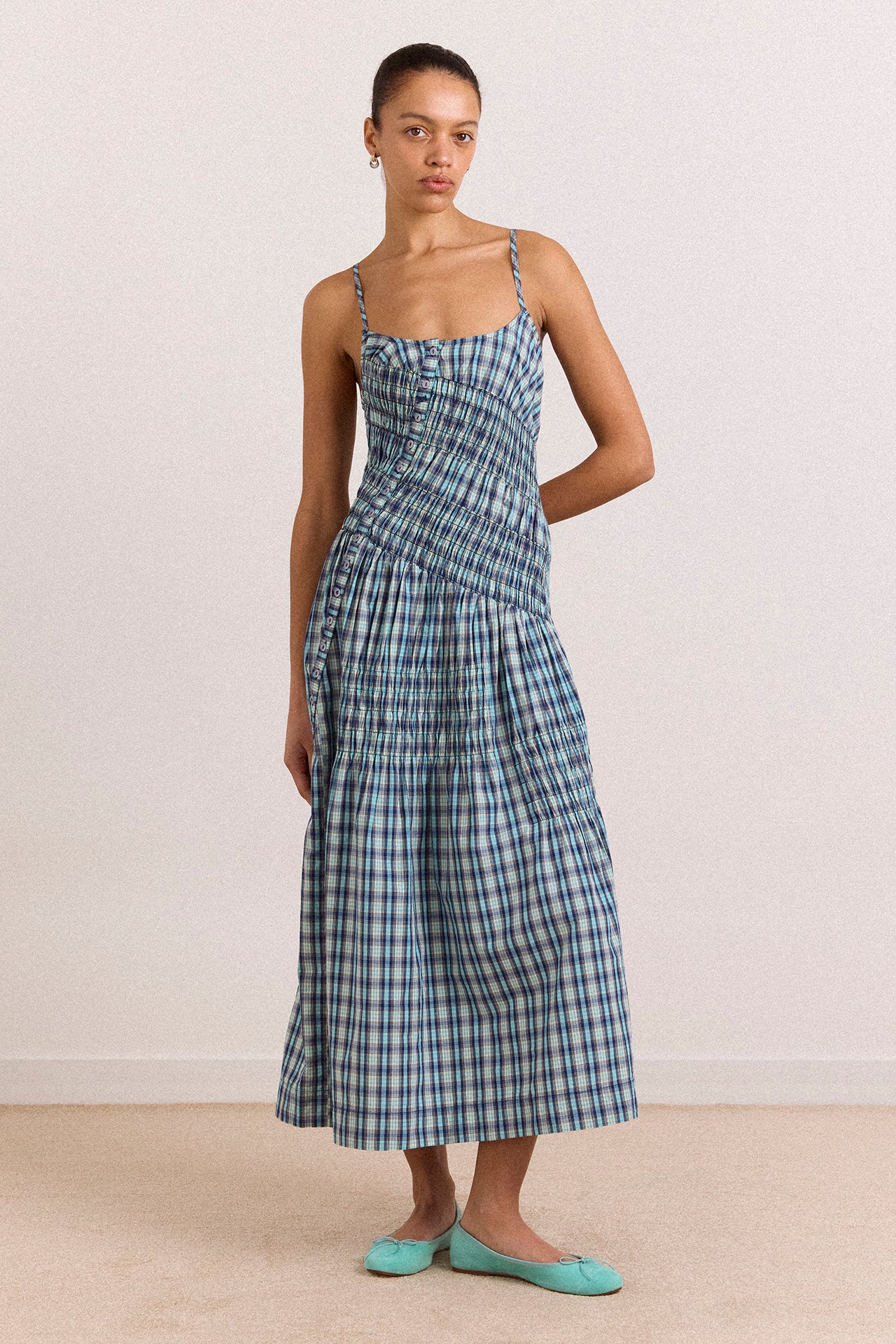 Lyra Midi Dress - Tomboy Check - Image 2