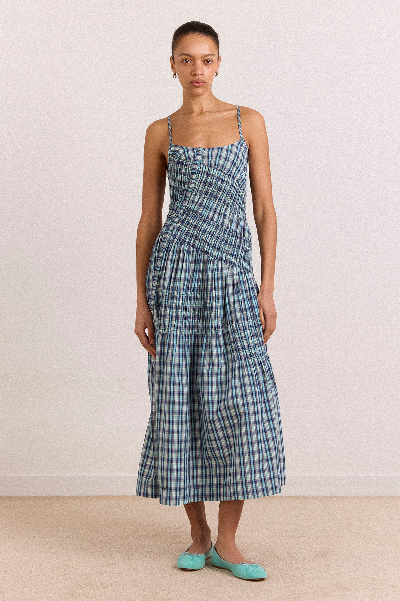 Lyra Midi Dress - Tomboy Check - Image 3