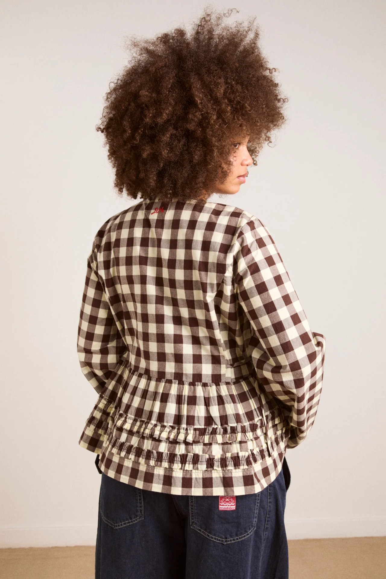 Madison Blouse - Butter Gingham - Image 10