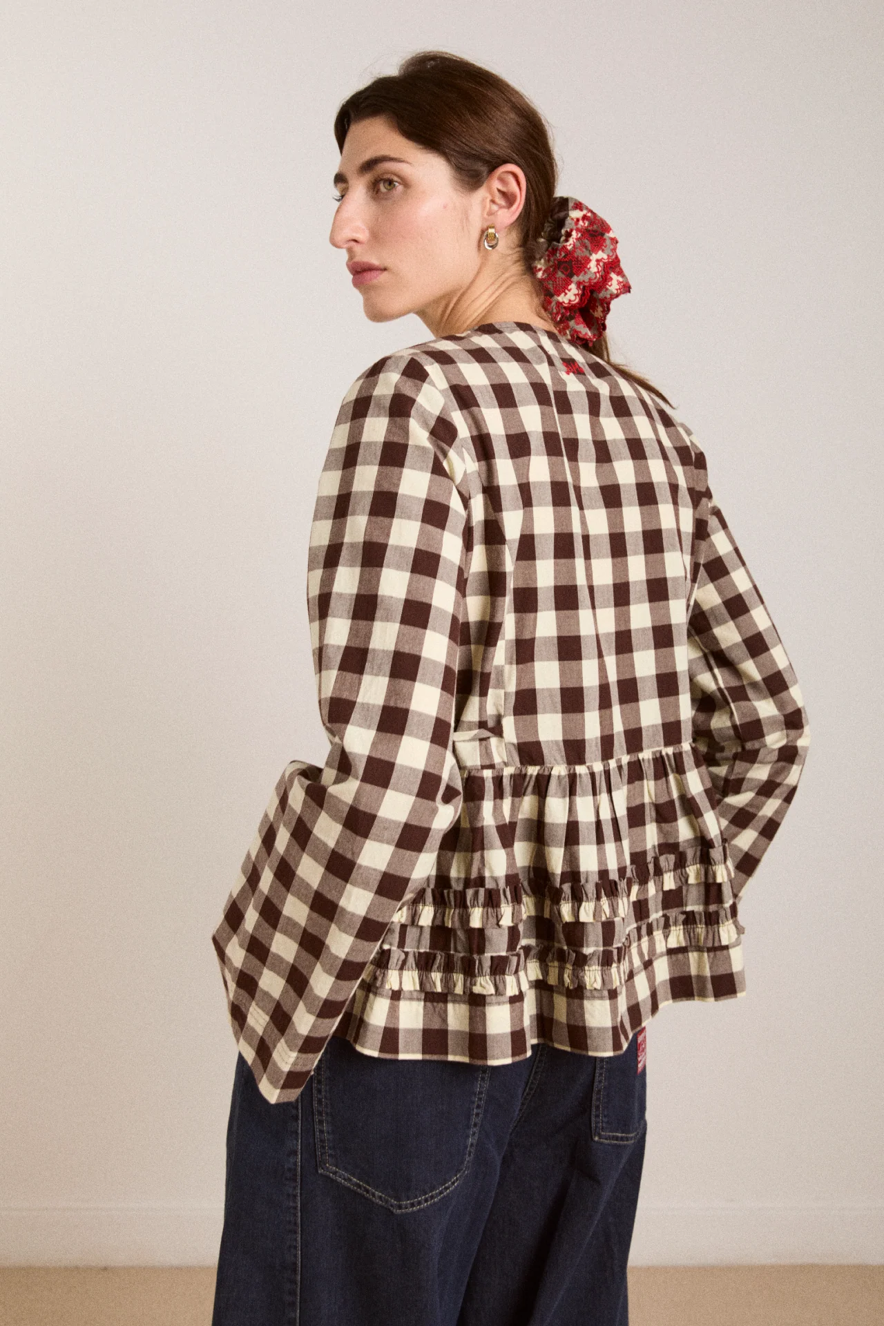 Madison Blouse - Butter Gingham - Image 6
