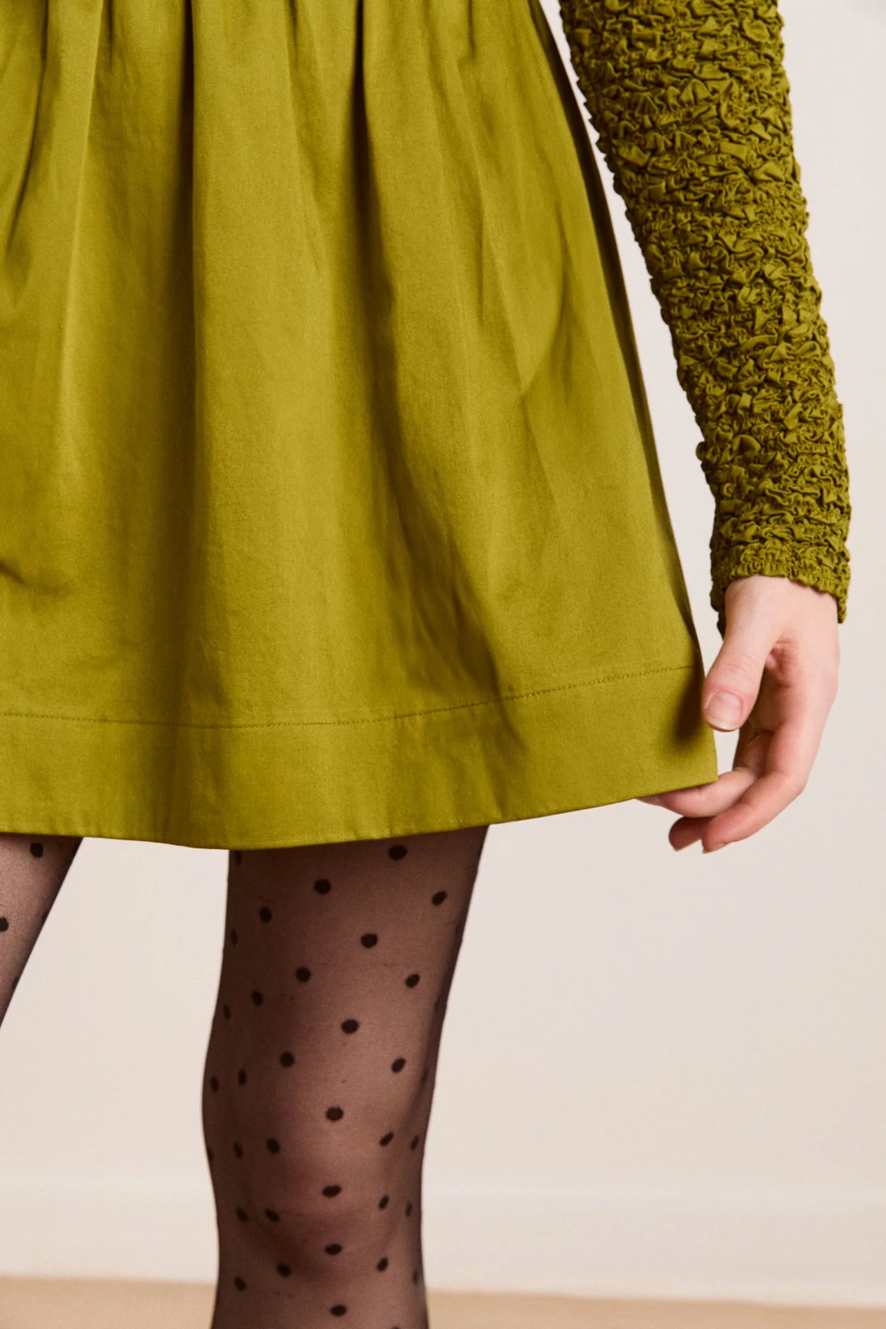 Malinda Super Smocked Mini Dress - Olive - Image 9