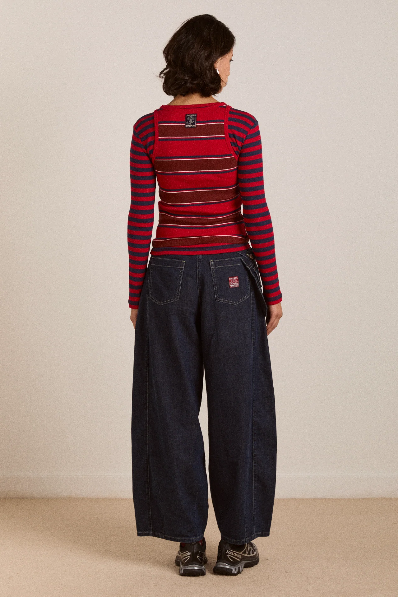Manon Layered 2 In 1 Top - Red Stripe - Image 10